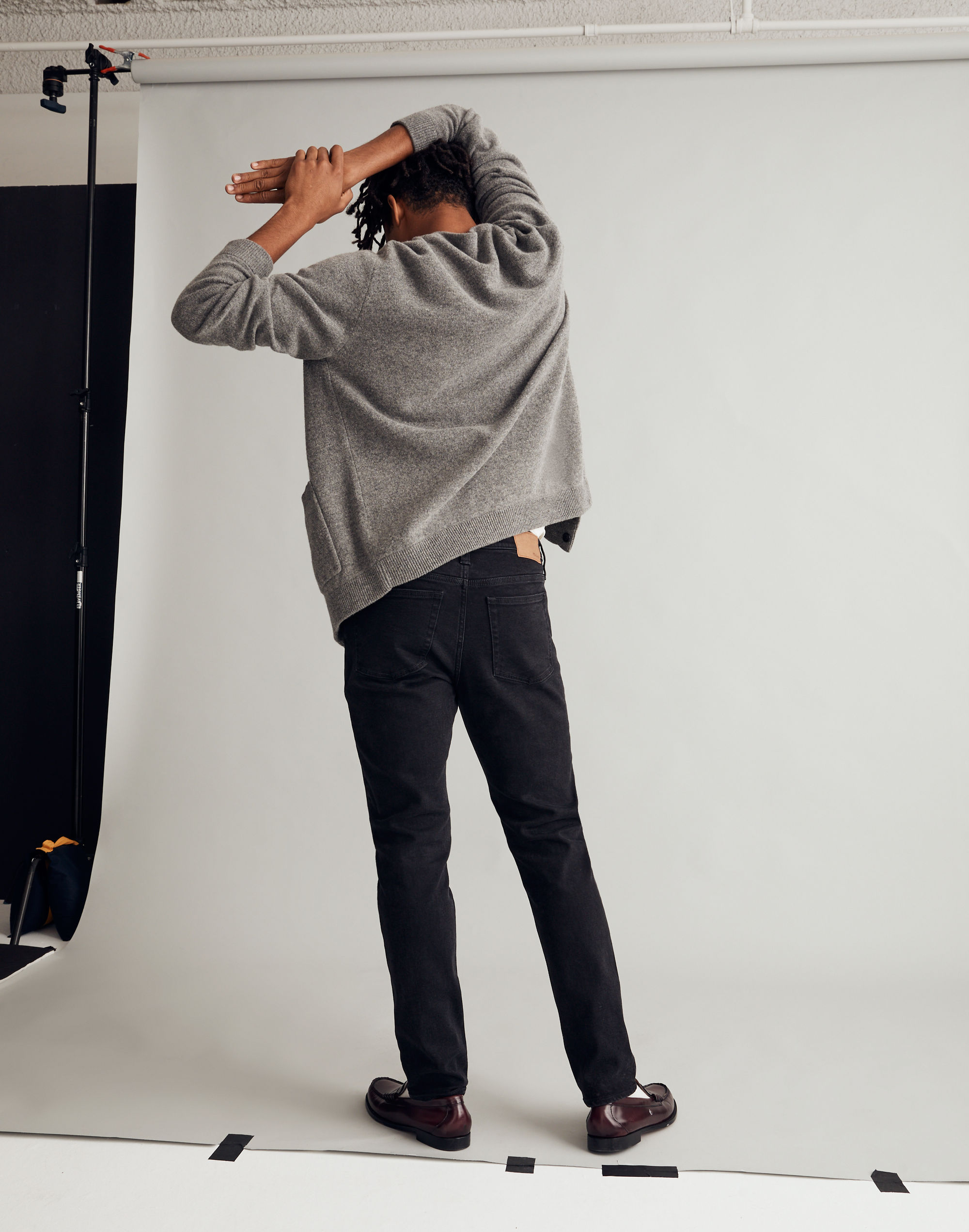 Athletic Slim Jeans in Black Wash: Instacozy Edition