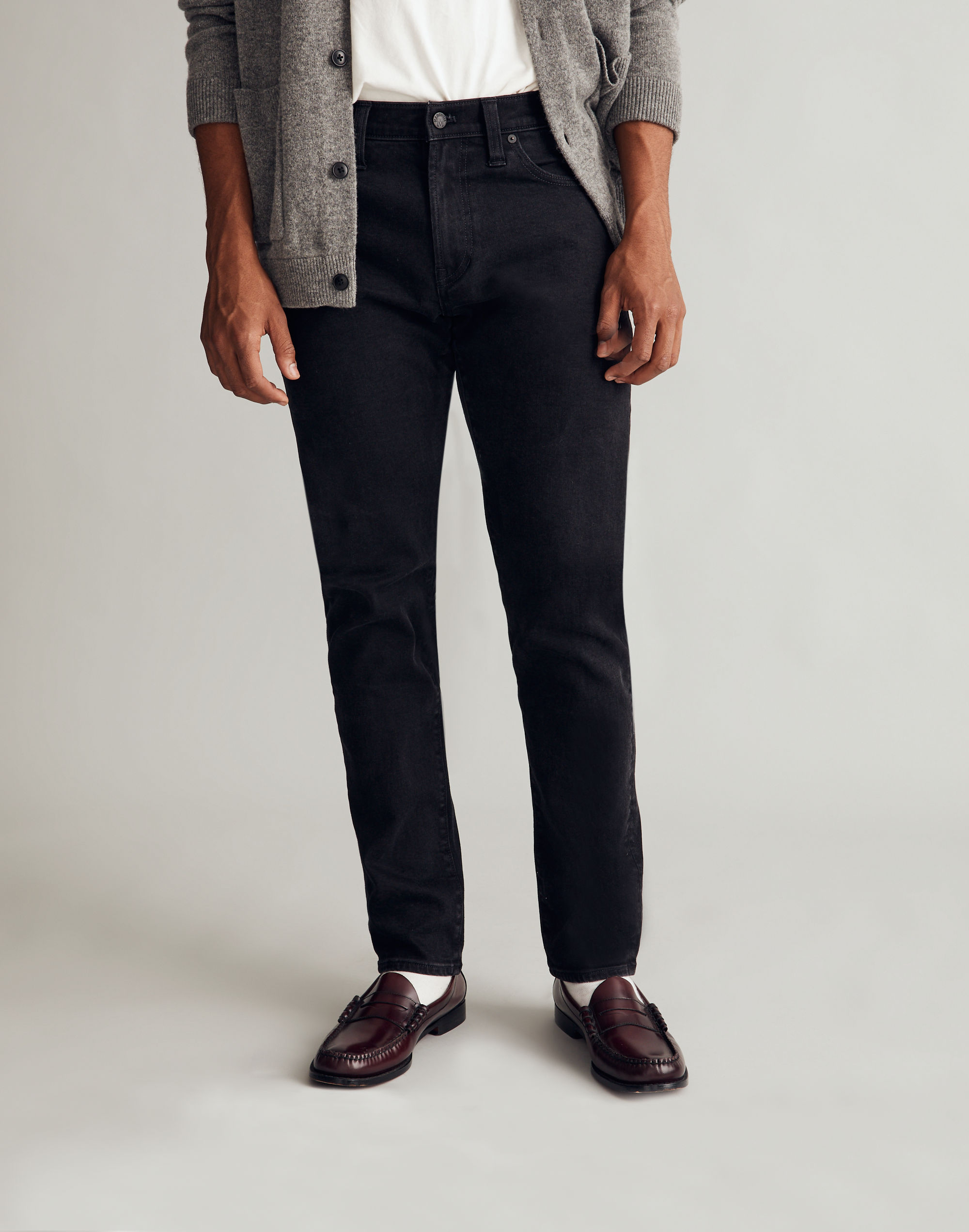 Athletic Slim Jeans in Black Wash: Instacozy Edition