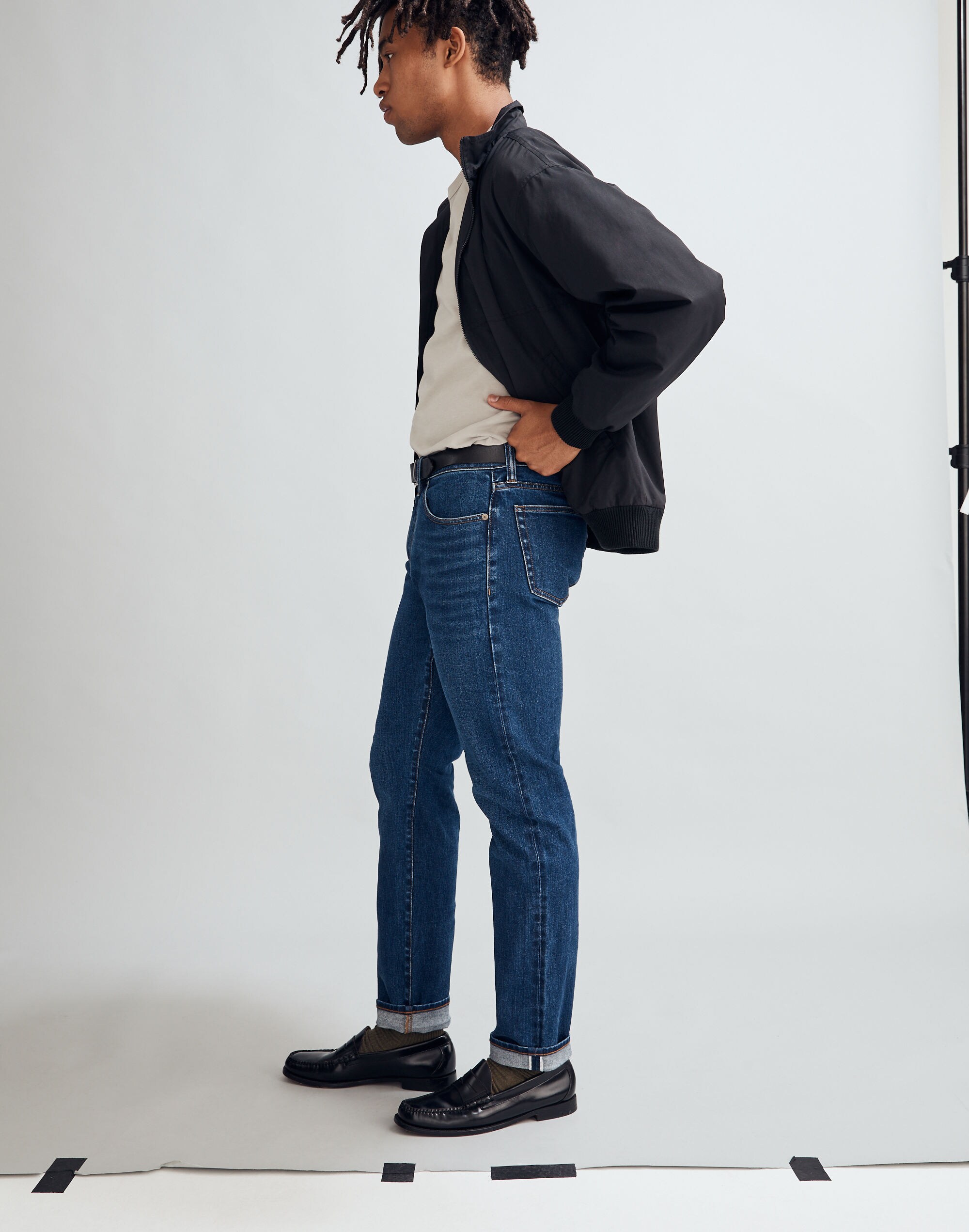Athletic Slim Selvedge Jeans in Belcourt Wash