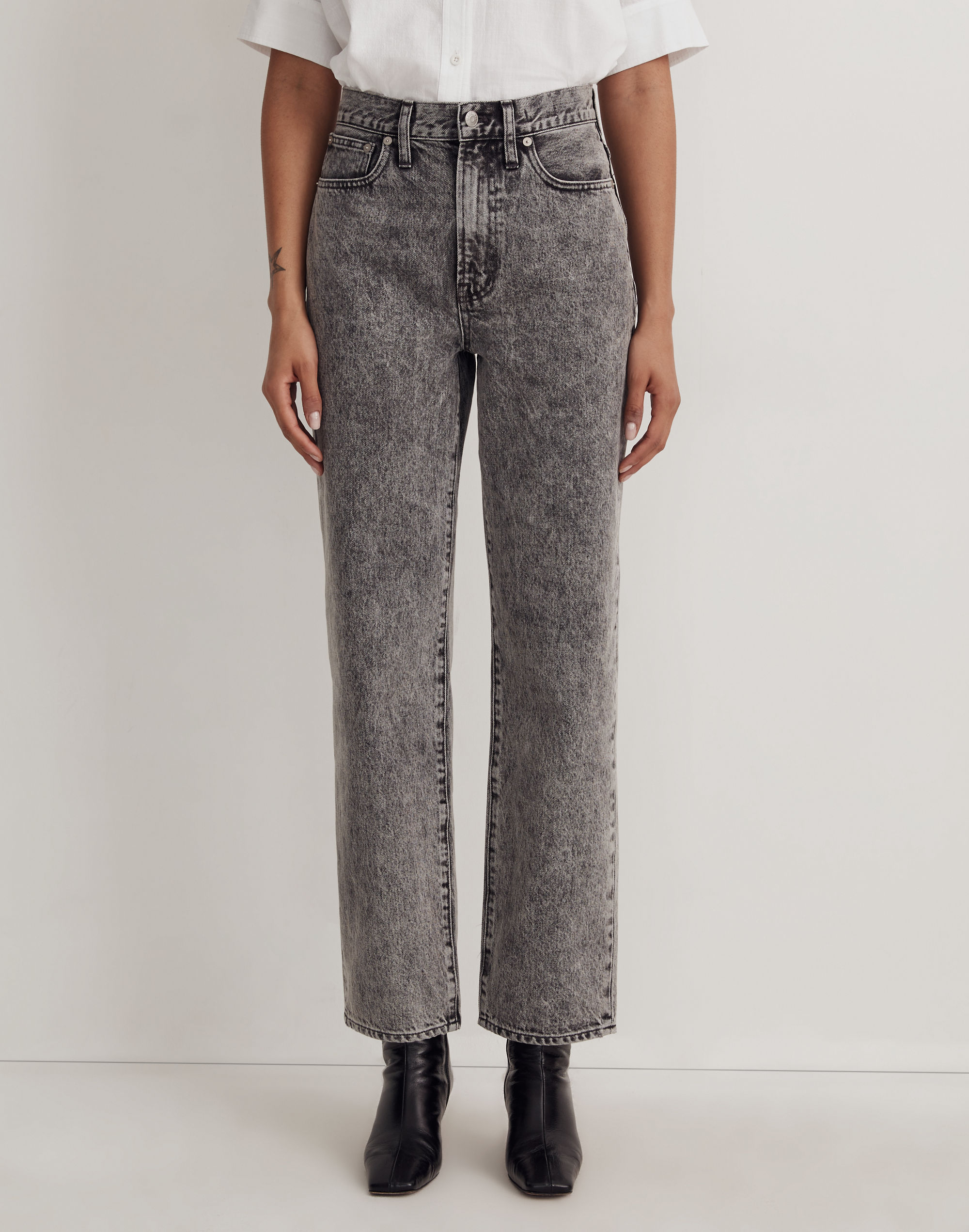 The Perfect Vintage Straight Jean in Acid Wash