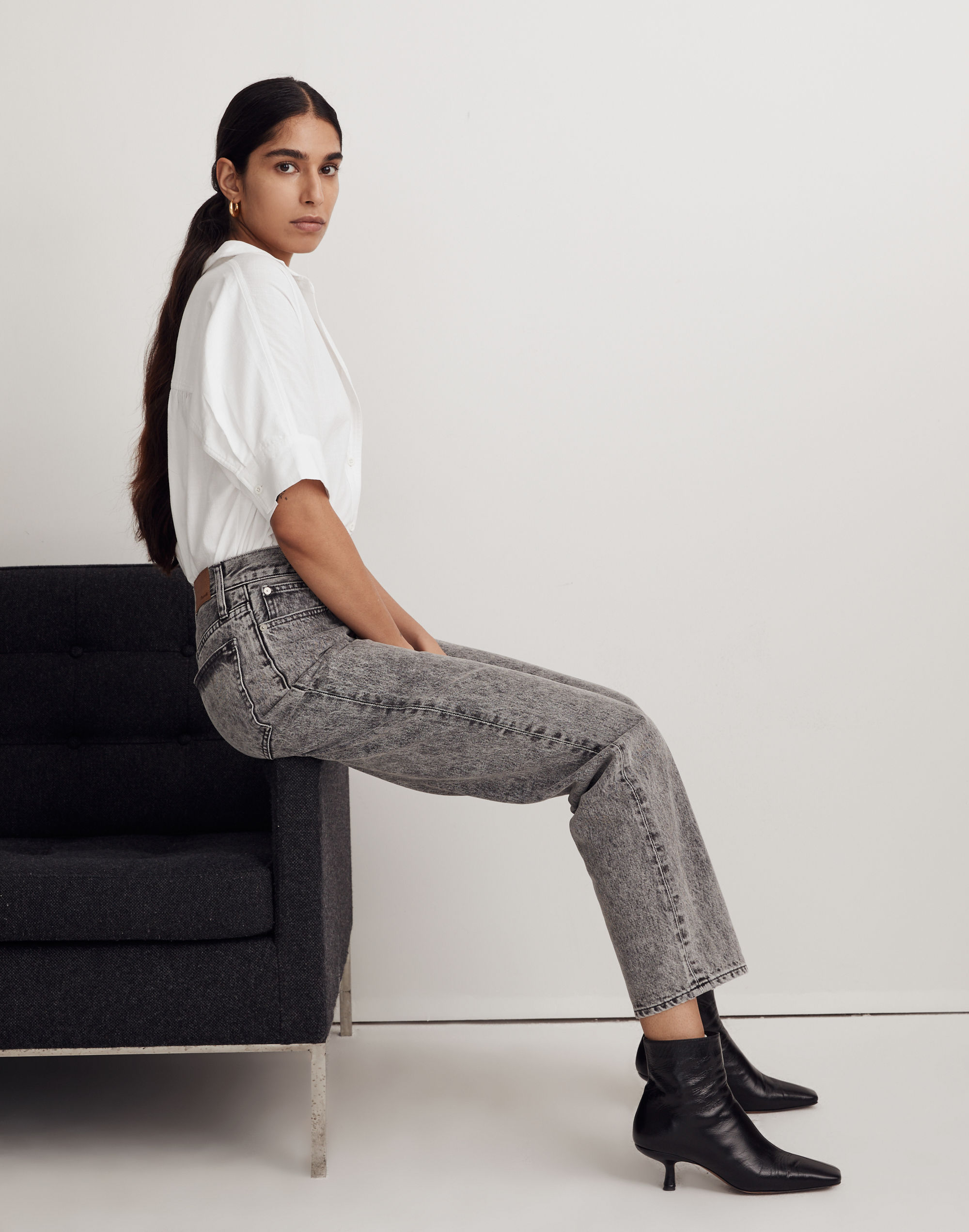 The Perfect Vintage Straight Jean in Acid Wash