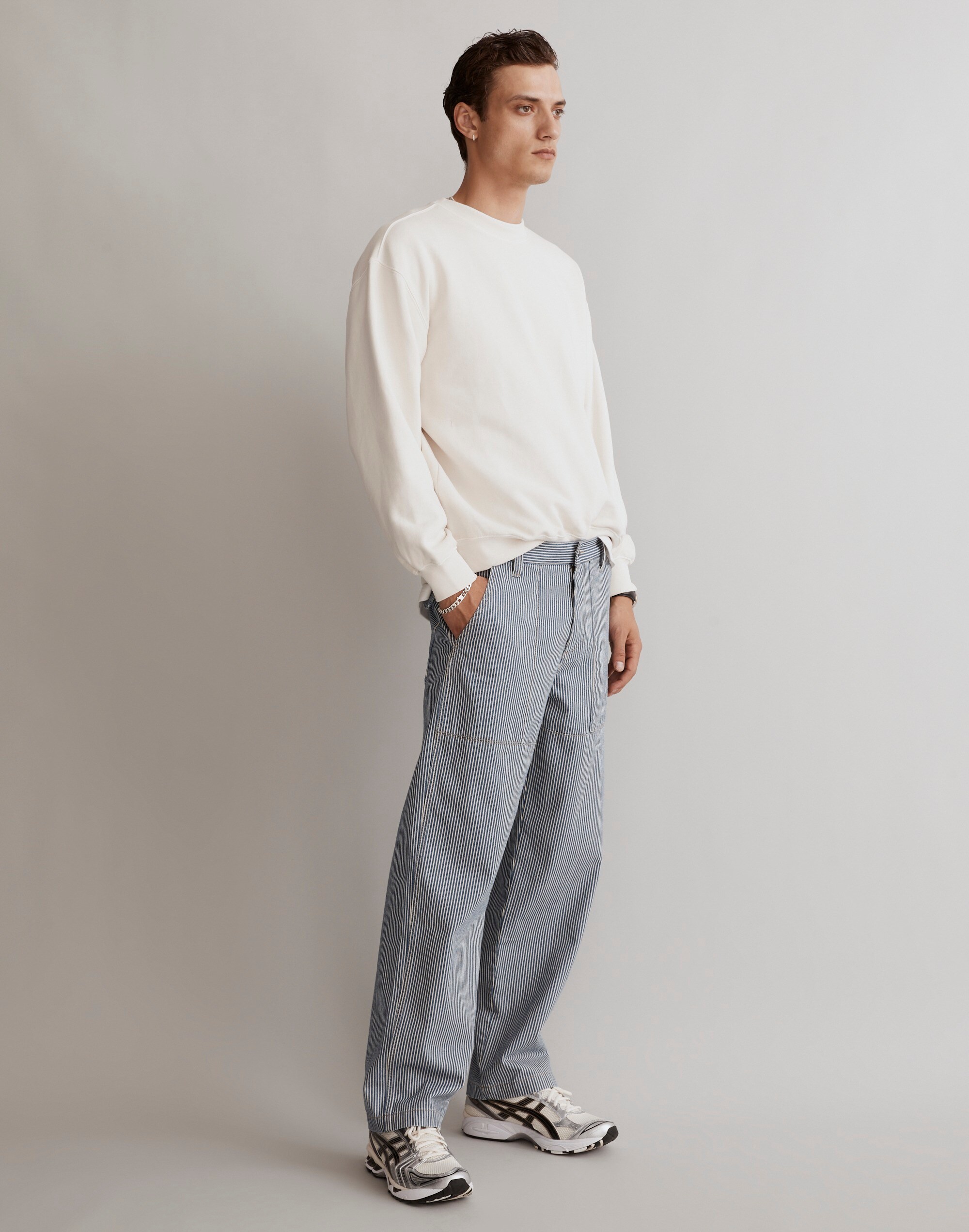 Baggy Surplus Pants in Stripe