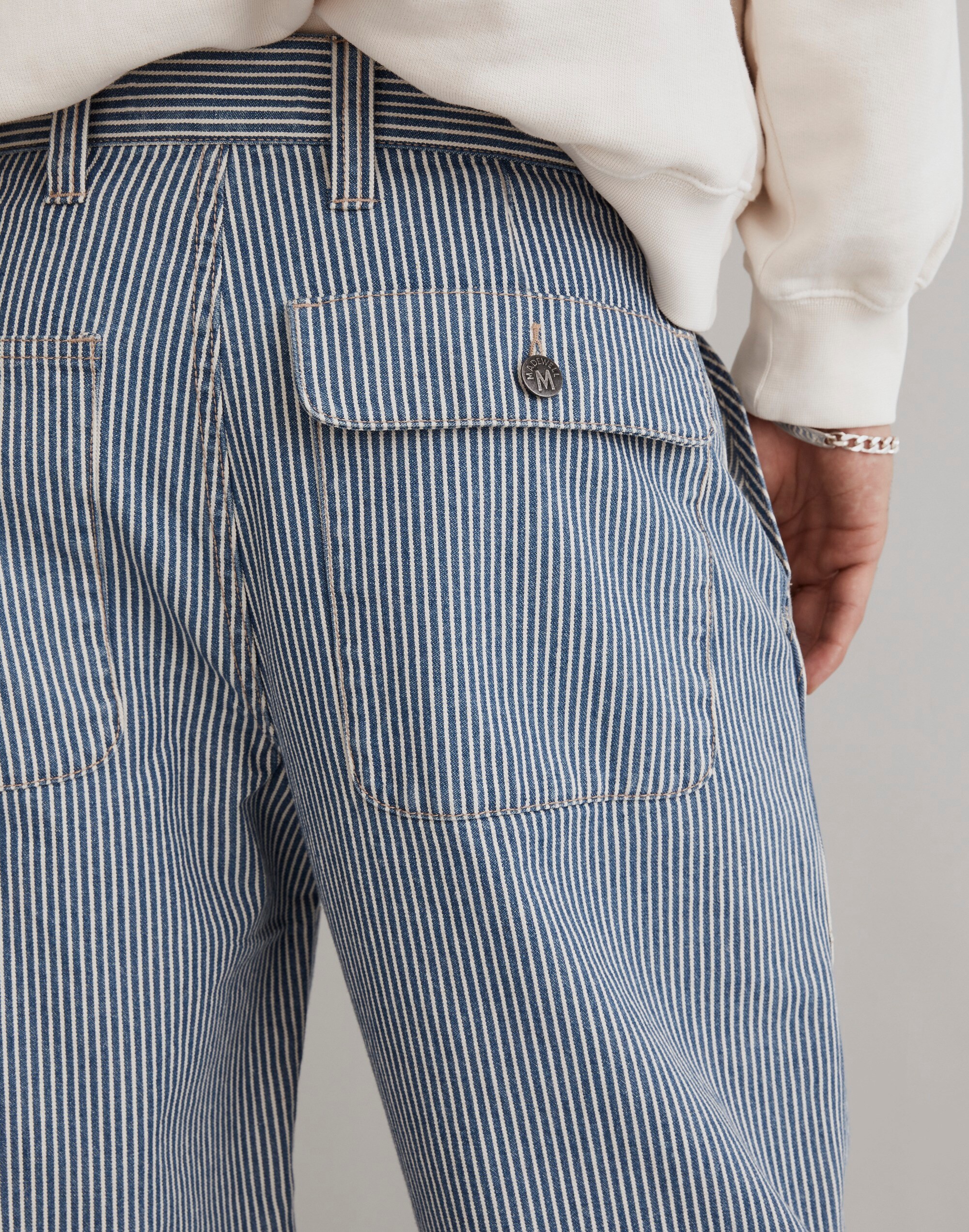 Baggy Surplus Pants in Stripe