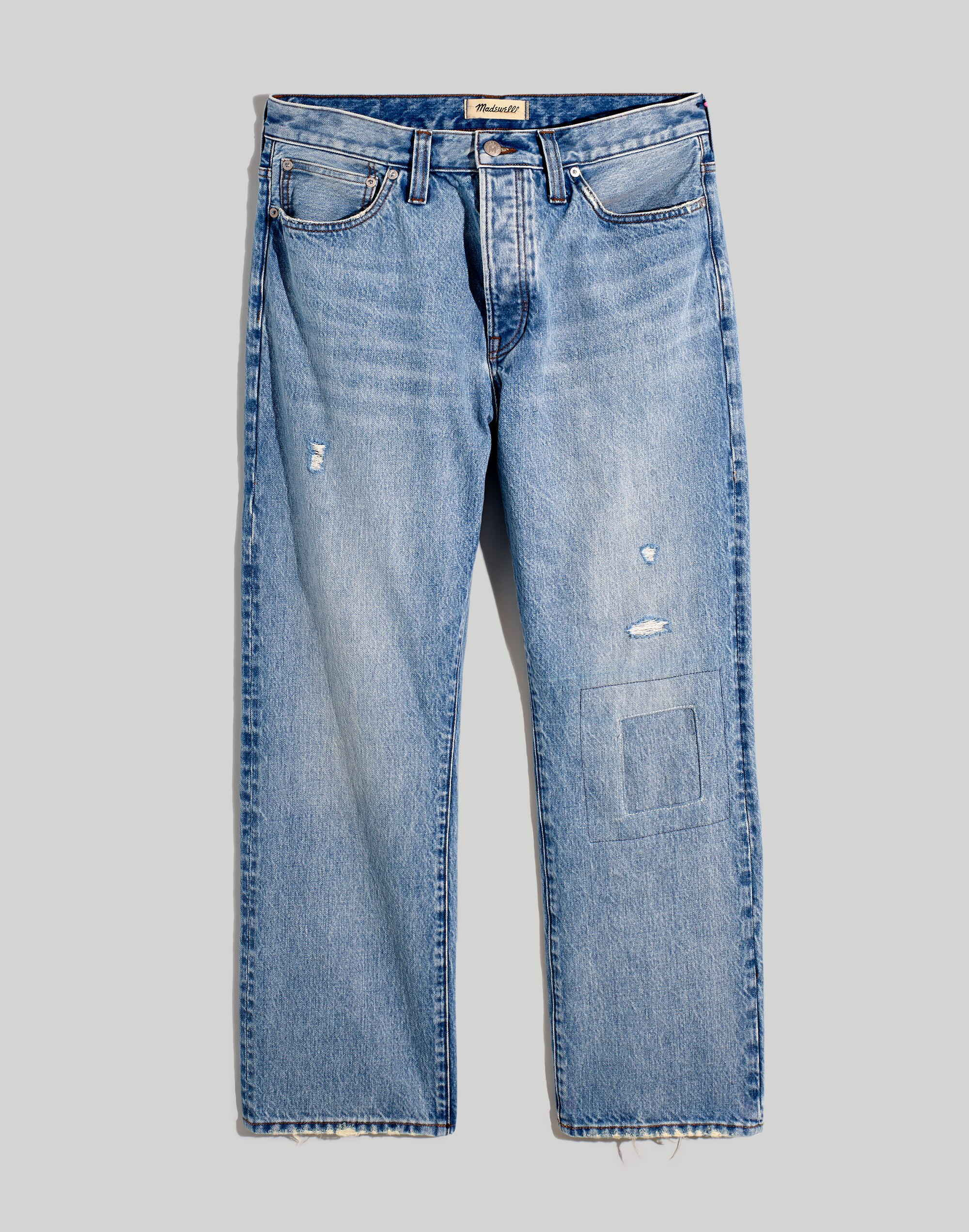 Vintage Bootcut Jeans in Bendale Wash: Patchwork Edition