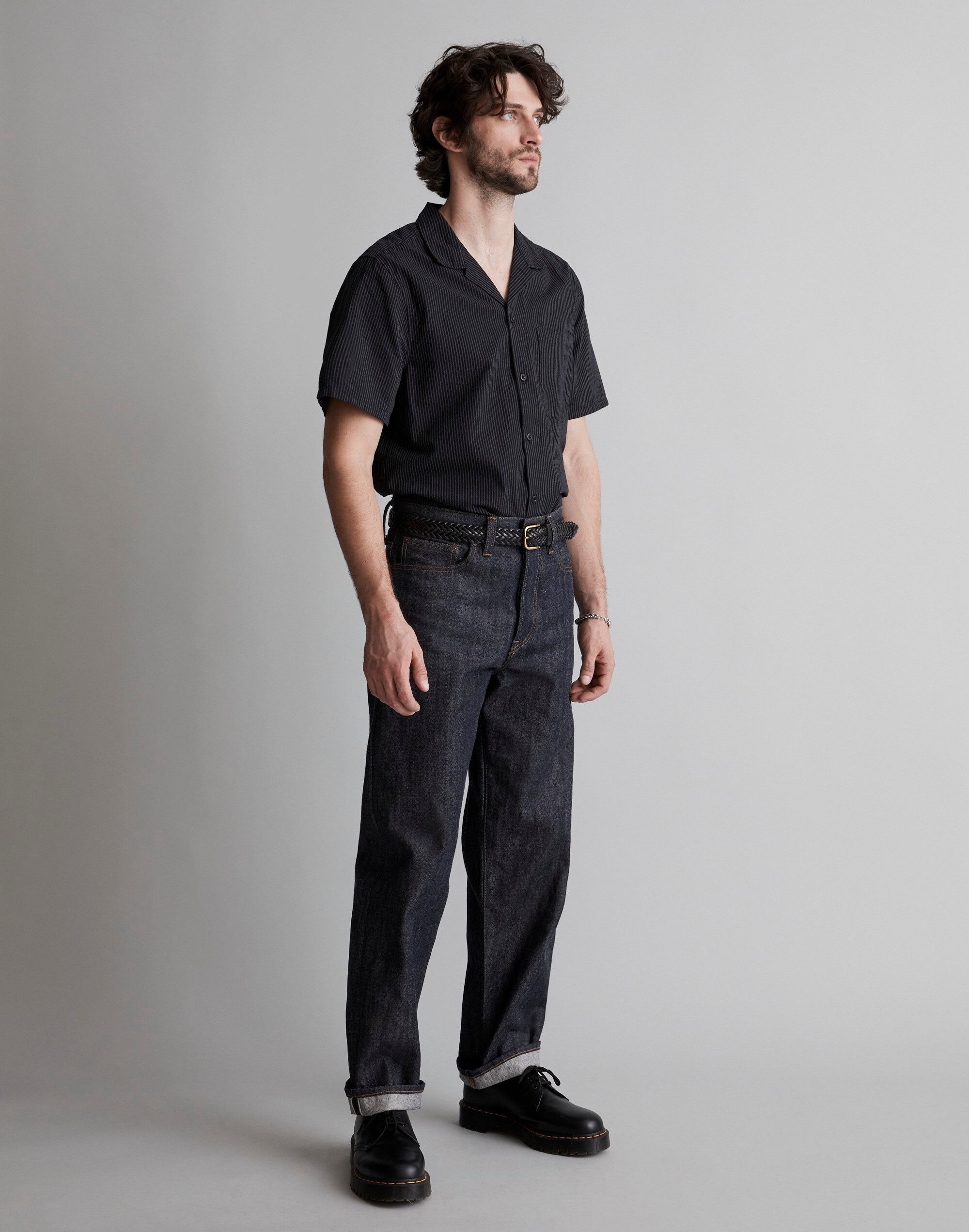 Vintage Relaxed Straight Jeans in Raw Indigo Wash