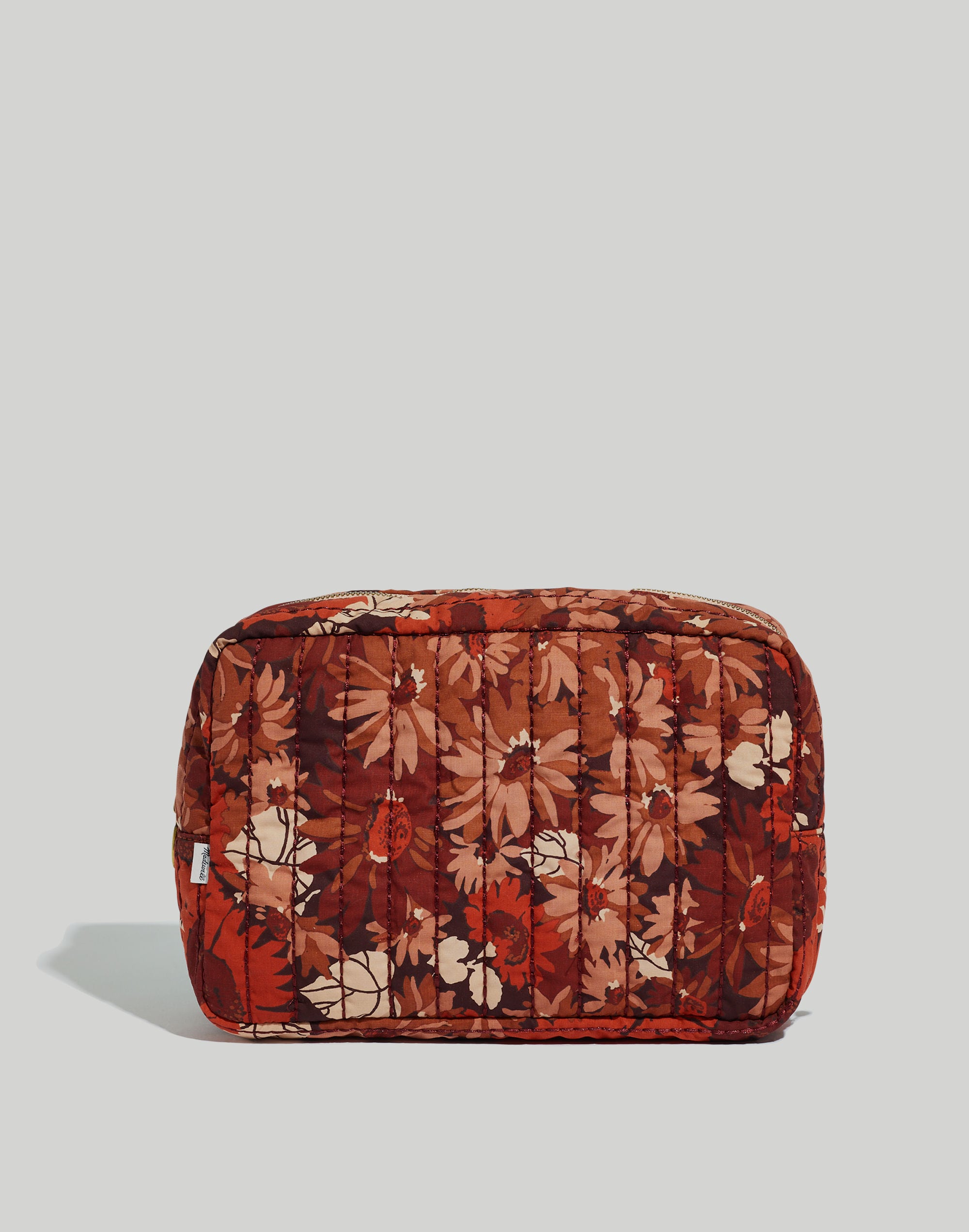 Large Canvas Zip Pouch in Floral