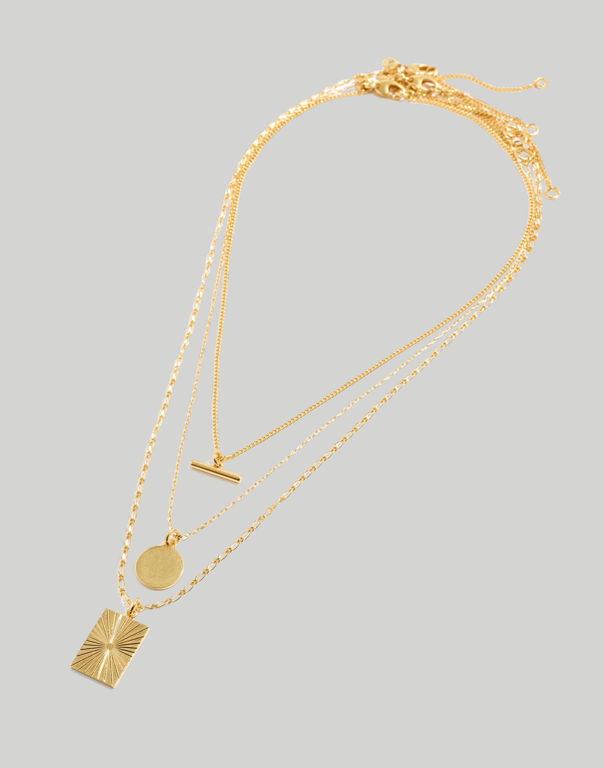 Three-Piece Etched Necklace Set