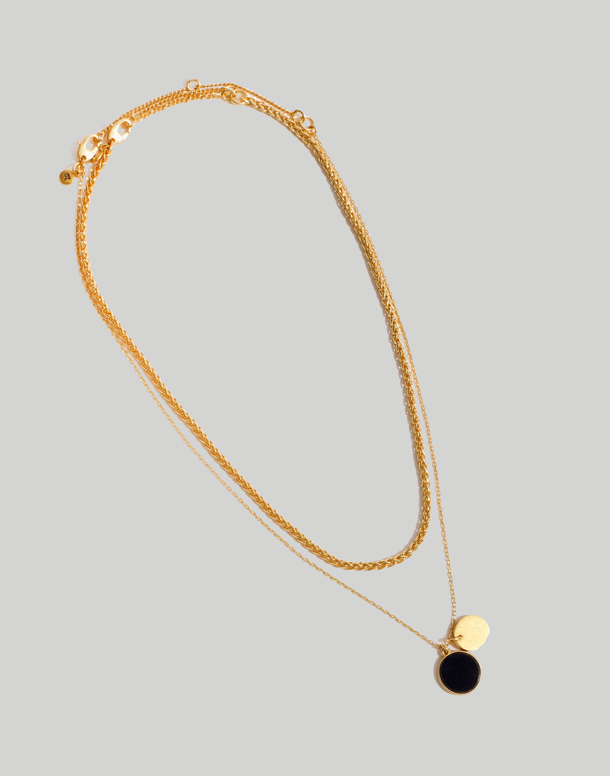 Two-Piece Darkstone Necklace Set