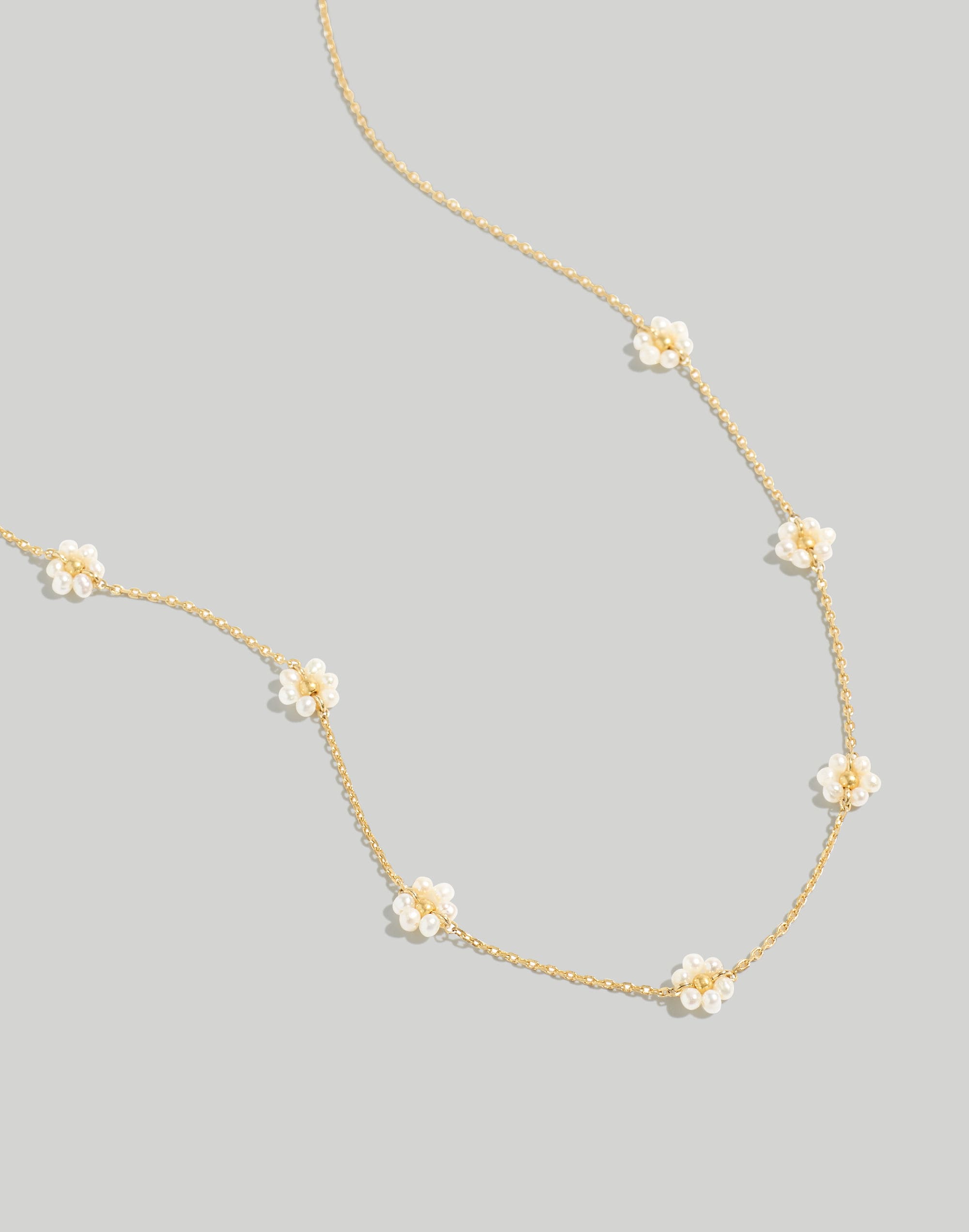 Freshwater Pearl Daisy Choker Necklace