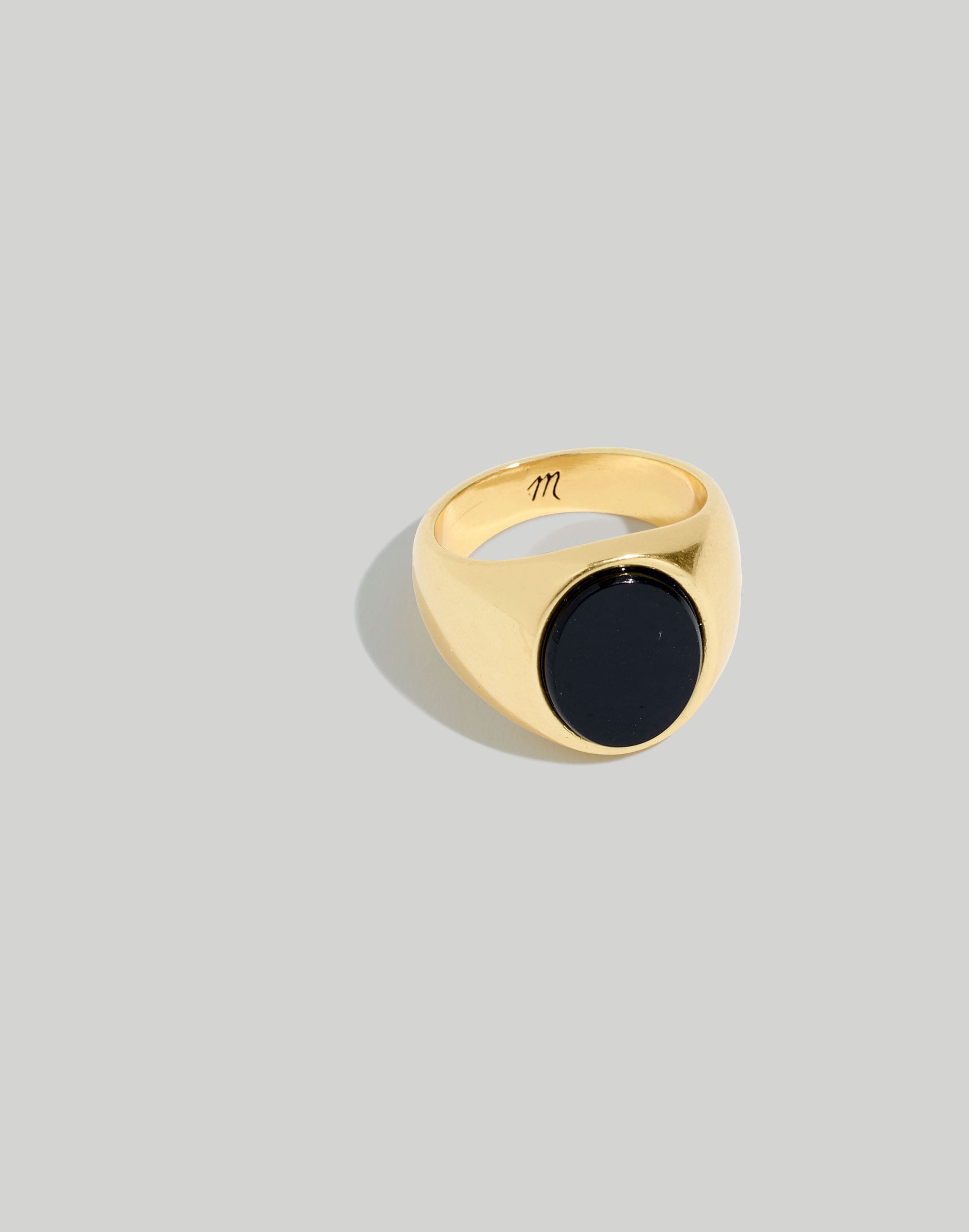 Darkstone Oval Signet Ring