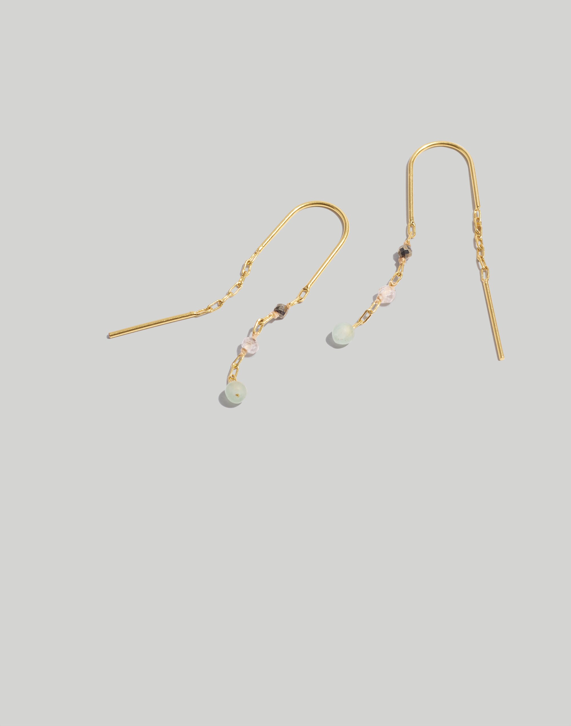 Stone Collection Aquamarine Threader Earrings