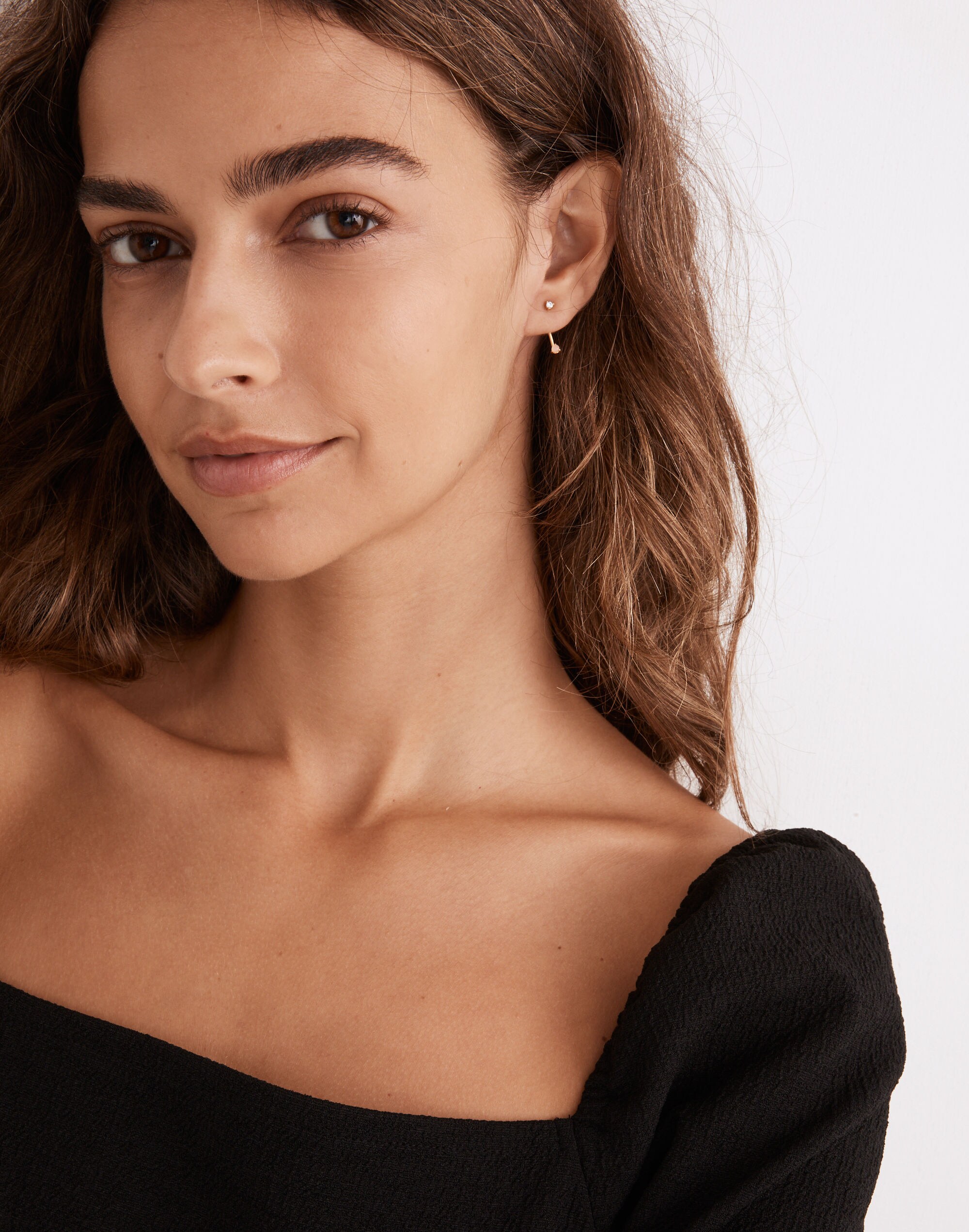 Stone Collection Front-Back Rose Quartz Earrings