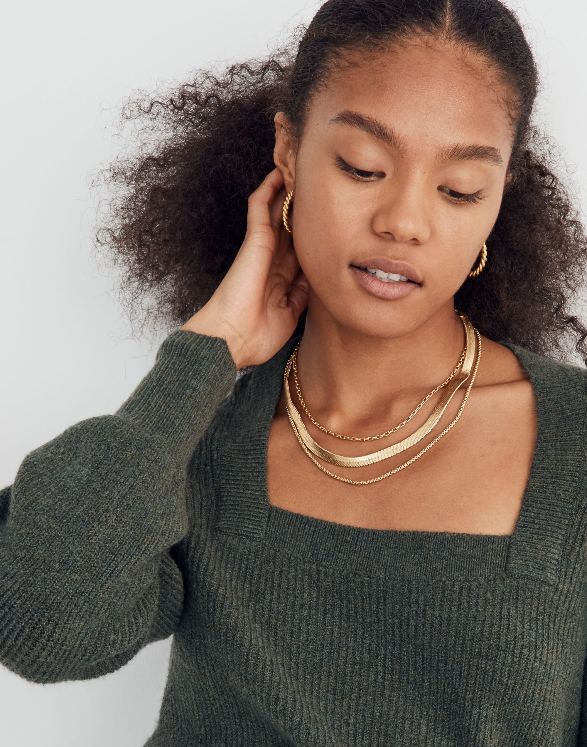 Two-Piece Box Chain Necklace Set