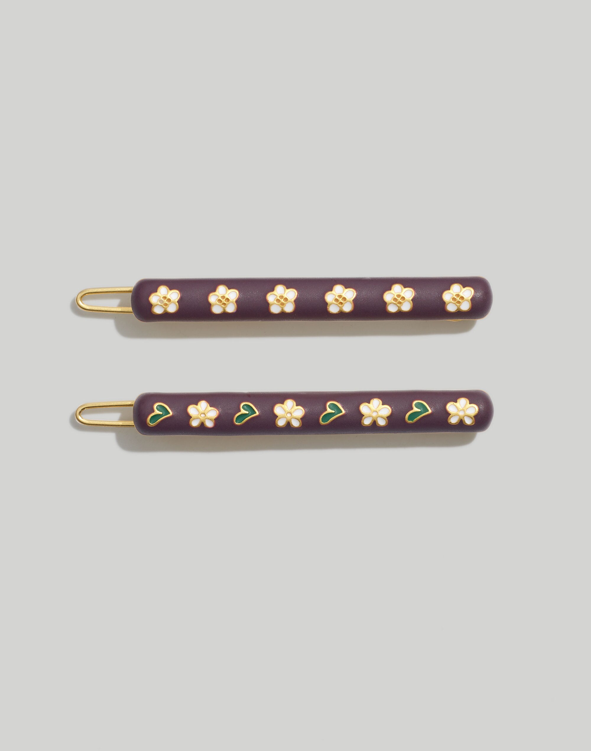 Two-Pack Enamel Hair Pins