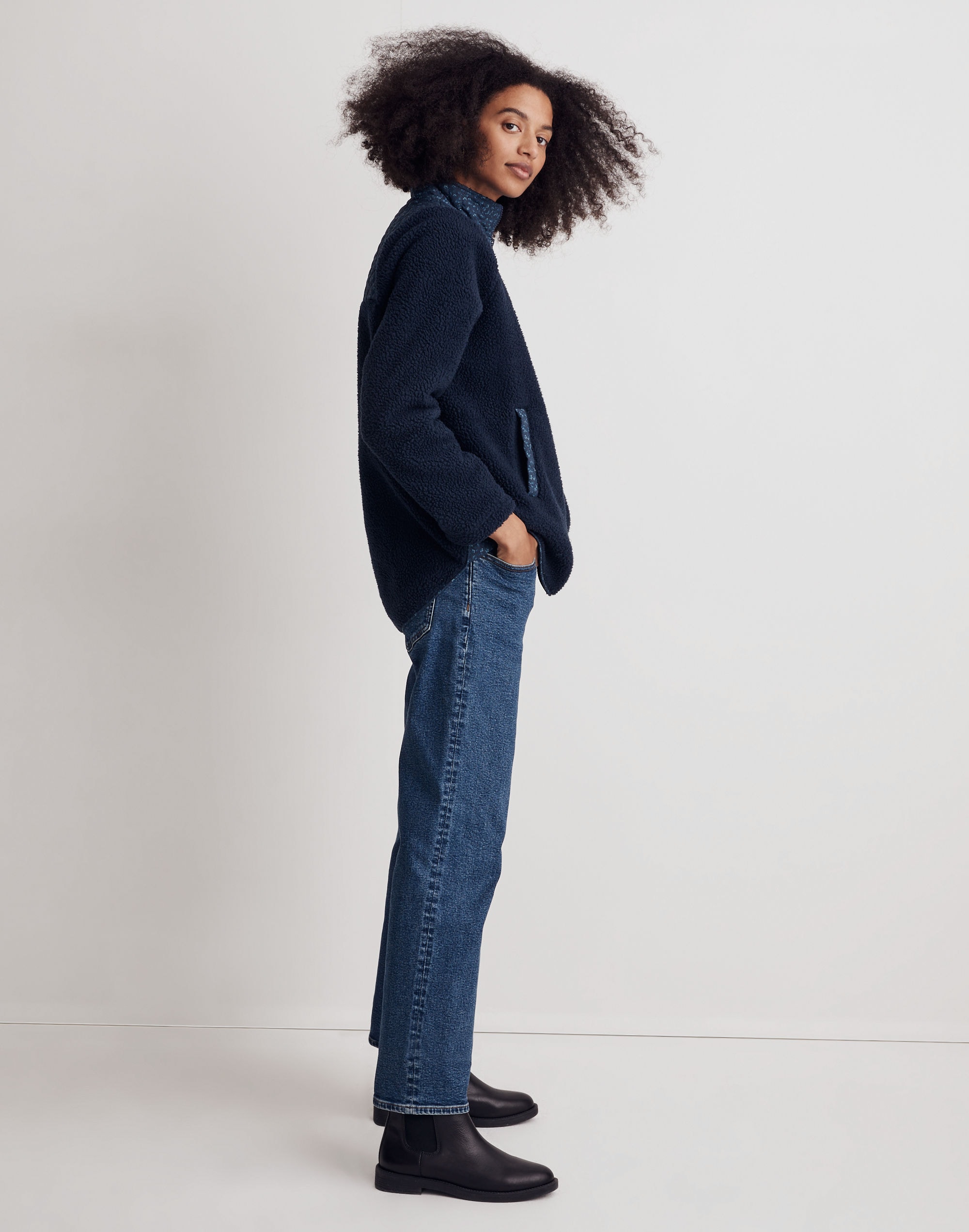 (Re)sourced Sherpa Zip-Front Jacket