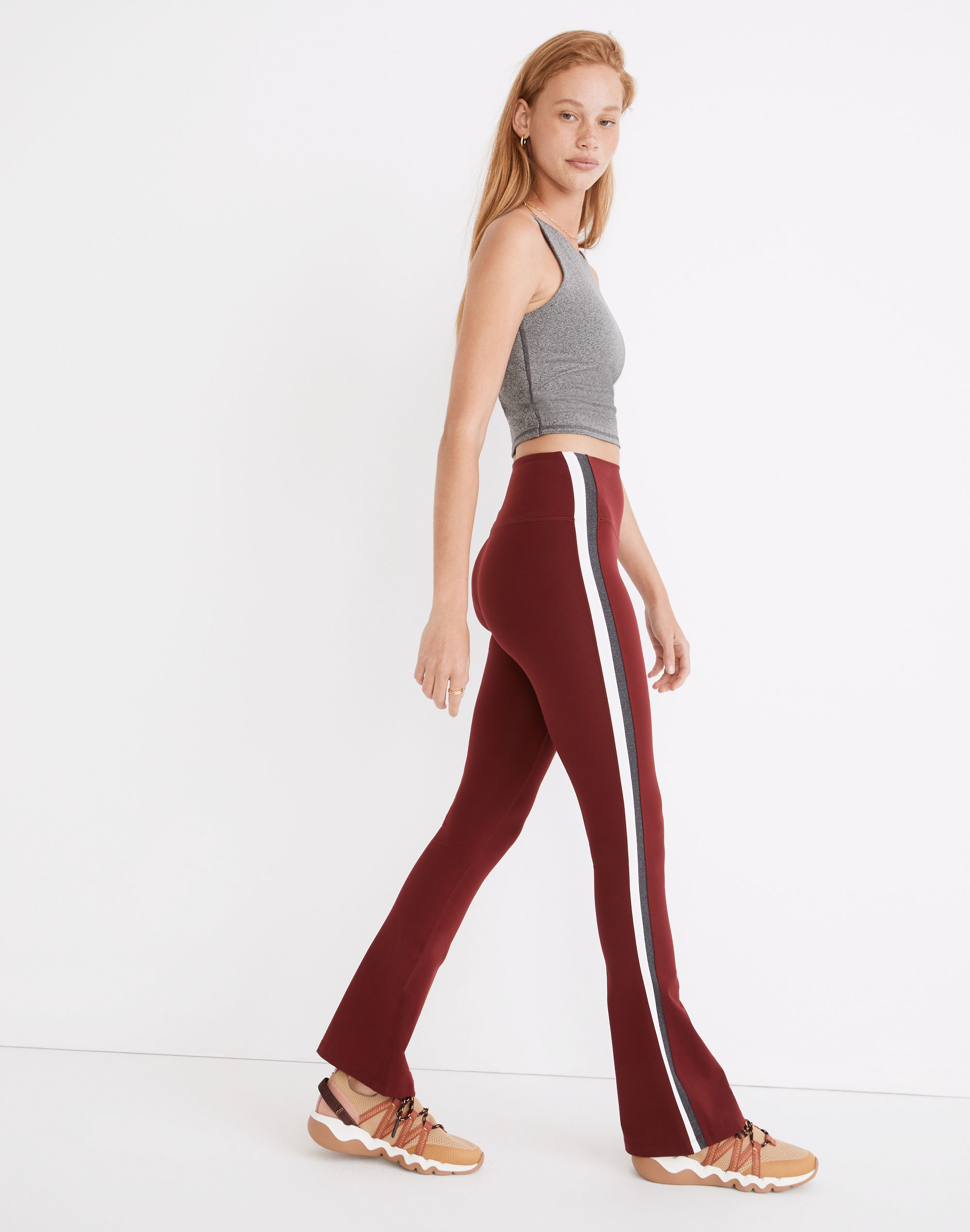 Splits59&trade; Striped Supplex Raquel High-Waist Flare Leggings