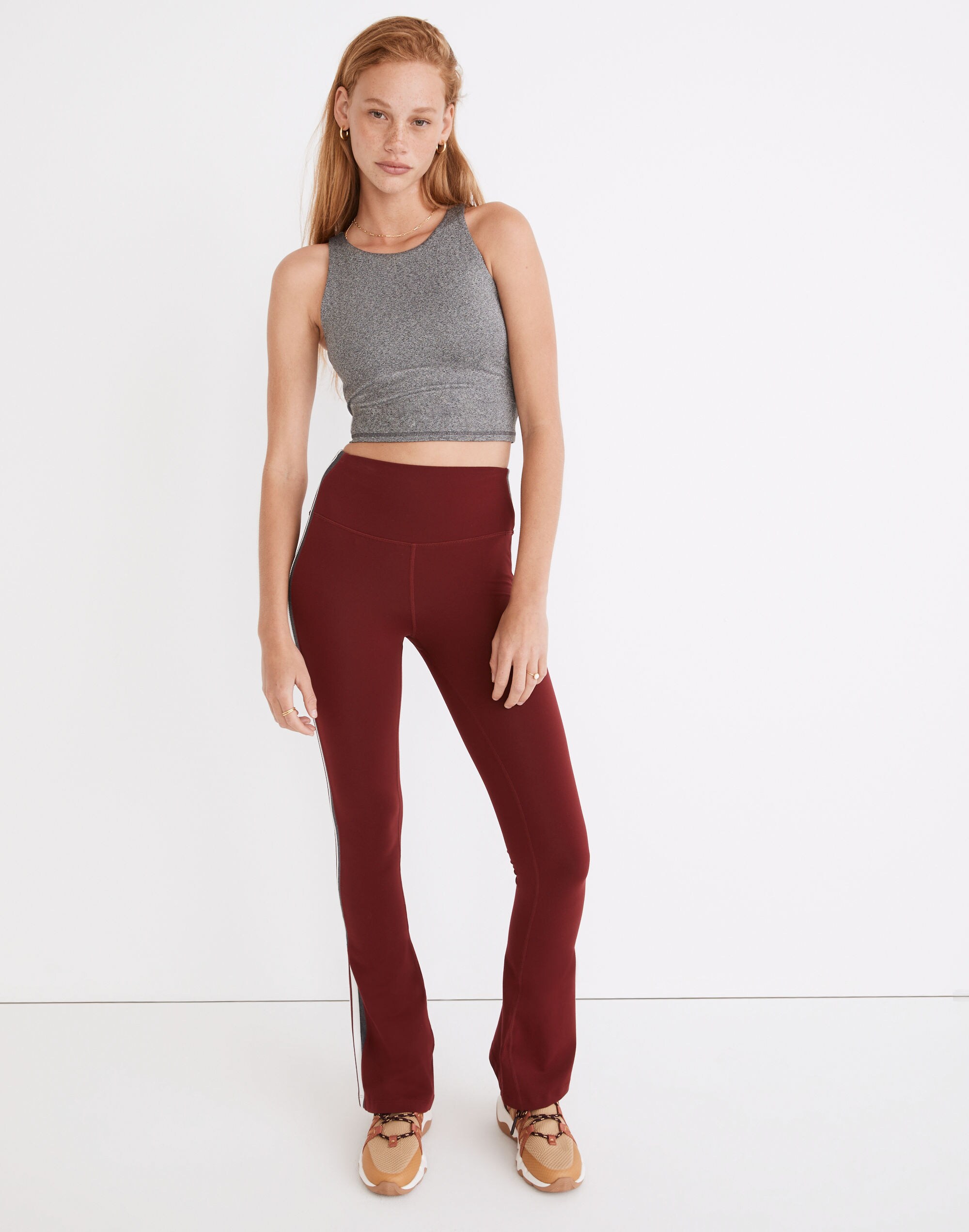 Splits59&trade; Striped Supplex Raquel High-Waist Flare Leggings