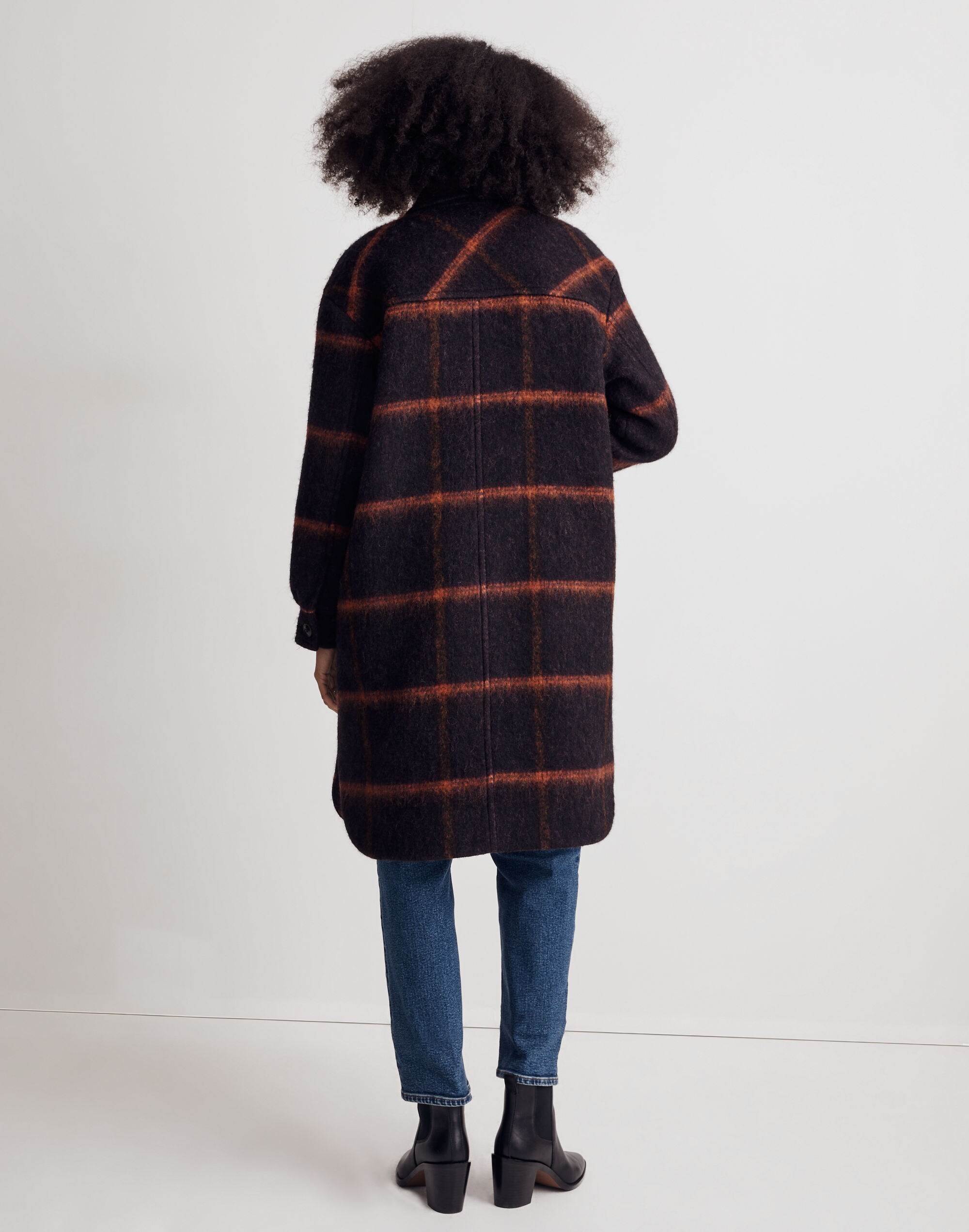 Long Shirt-Jacket in Windowpane