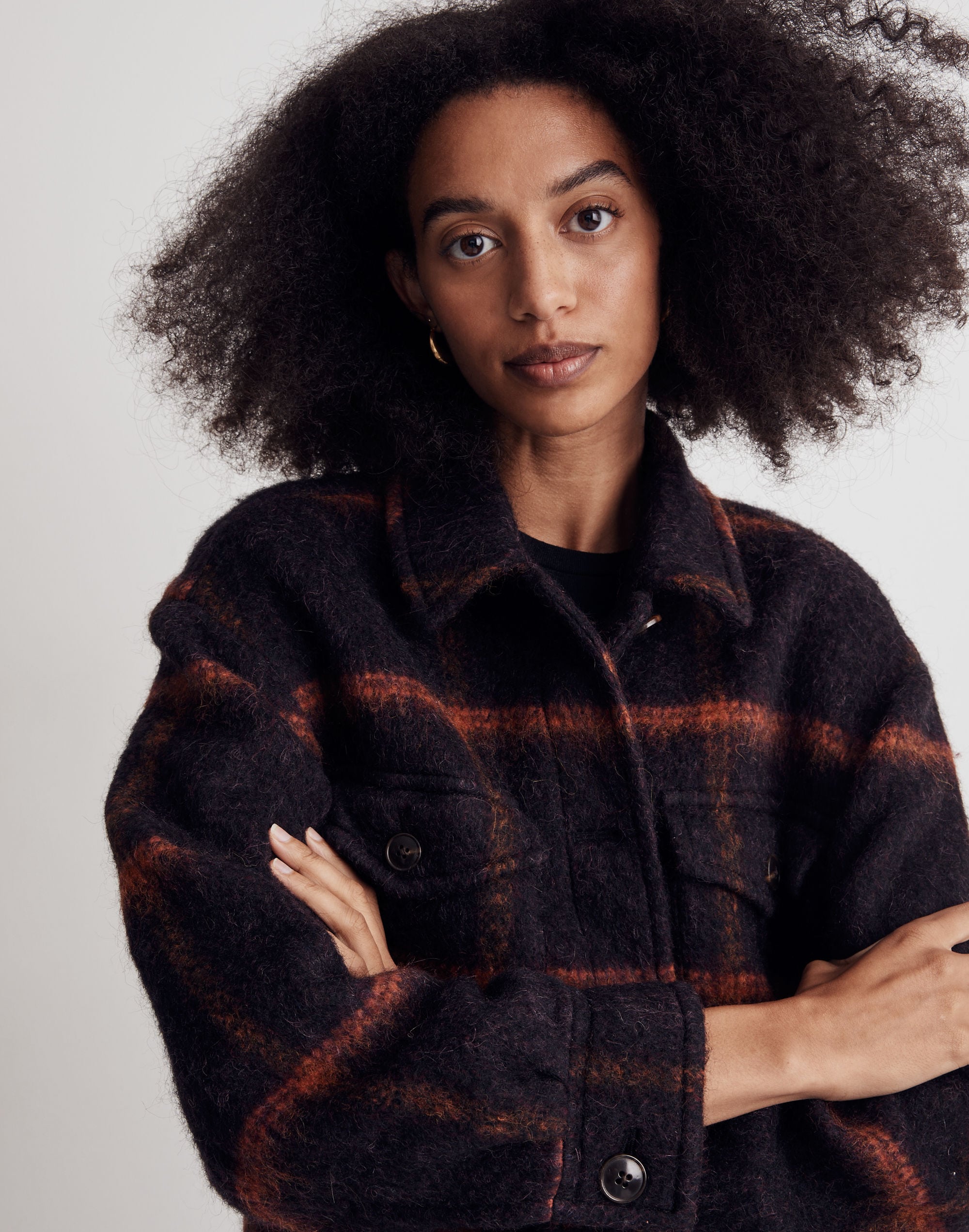 Long Shirt-Jacket in Windowpane