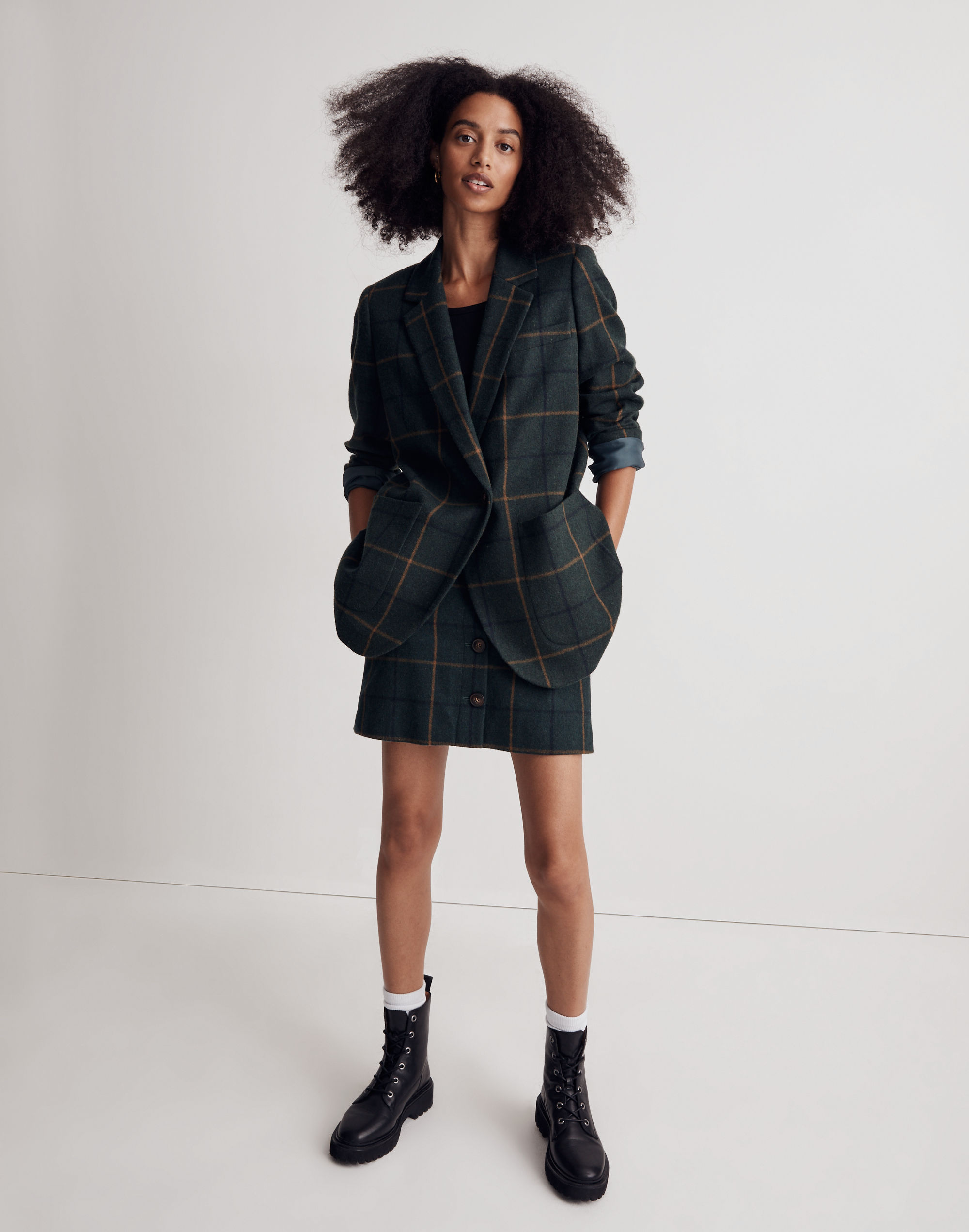 larsen blazer in windowpane