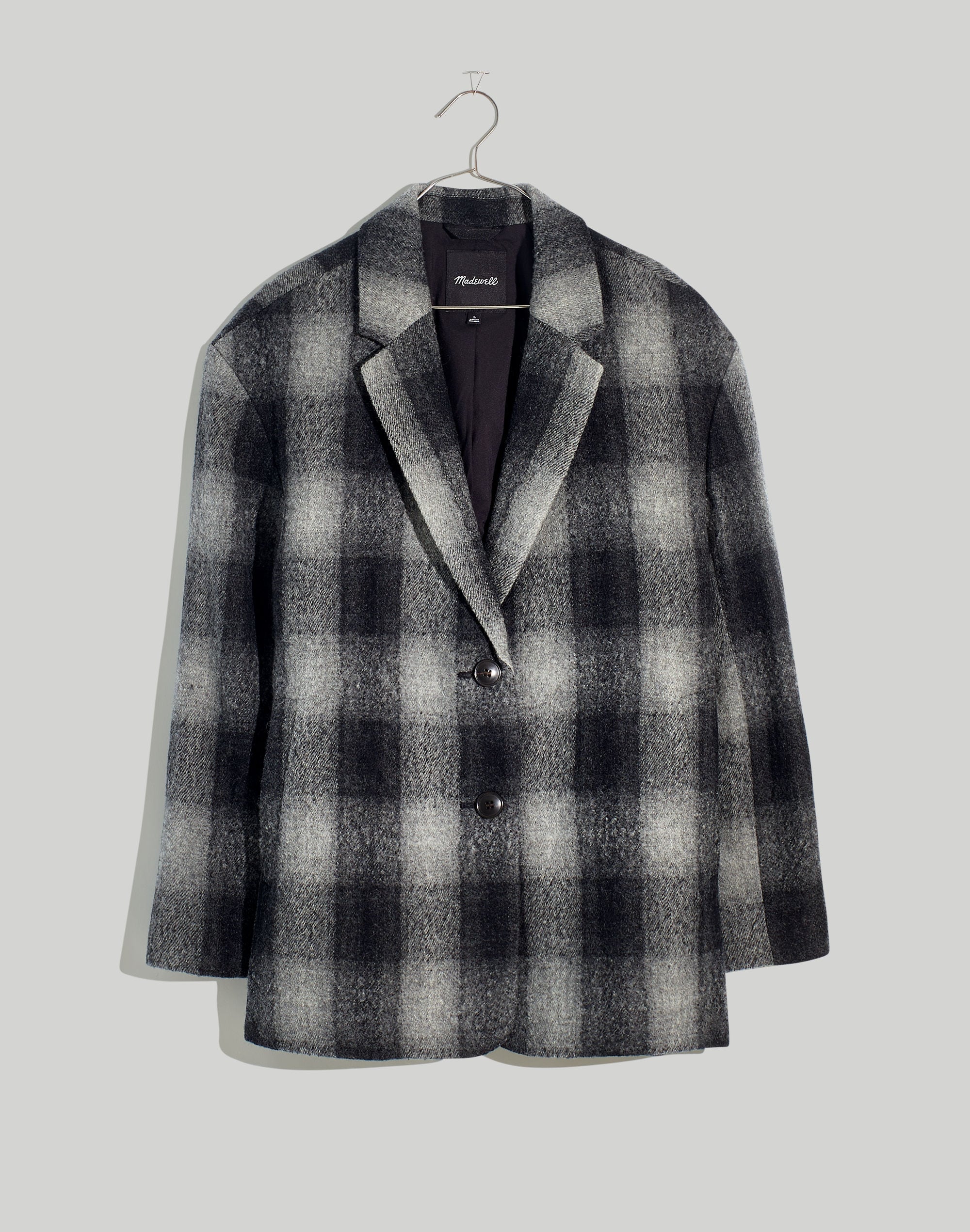 The Oversized Dorset Blazer in Buffalo Check Boiled Wool