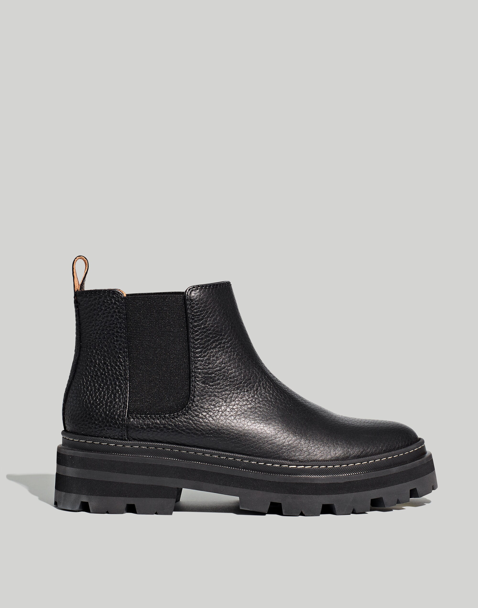 The Mariam Chelsea Boot in Pebbled Leather