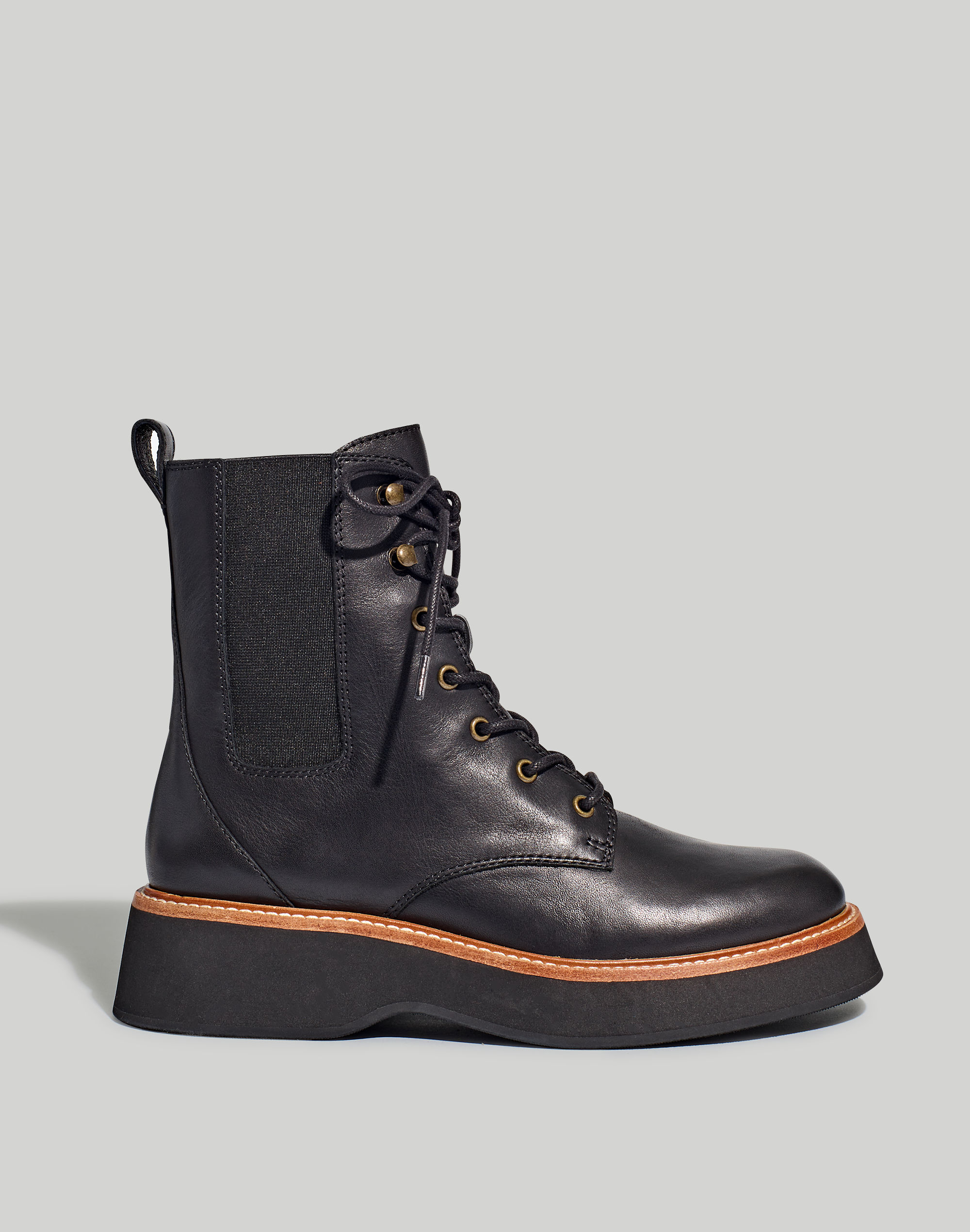 The Helen Platform Chelsea Boot in Leather