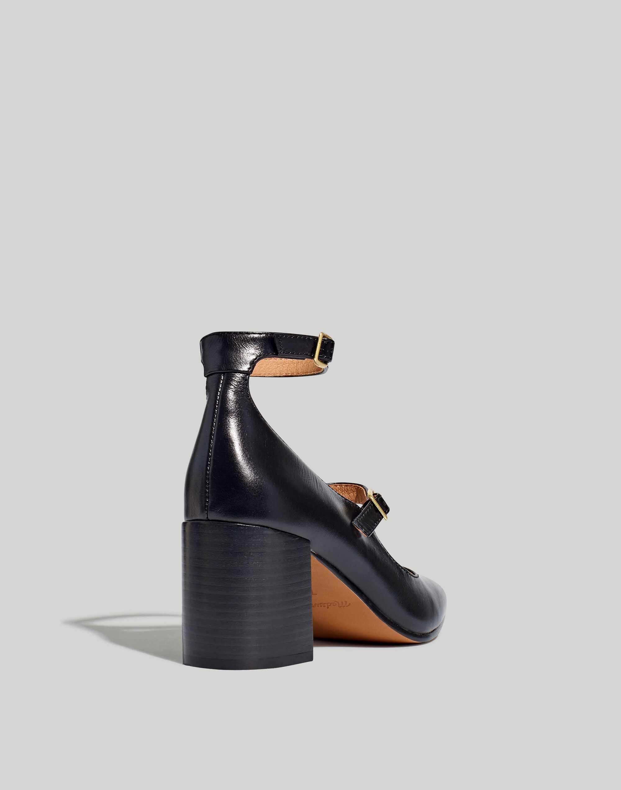 The Maddie Heeled Mary Jane in Leather