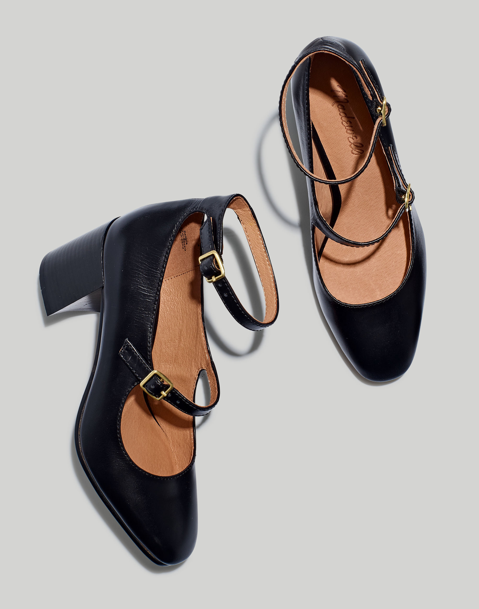 The Maddie Heeled Mary Jane in Leather