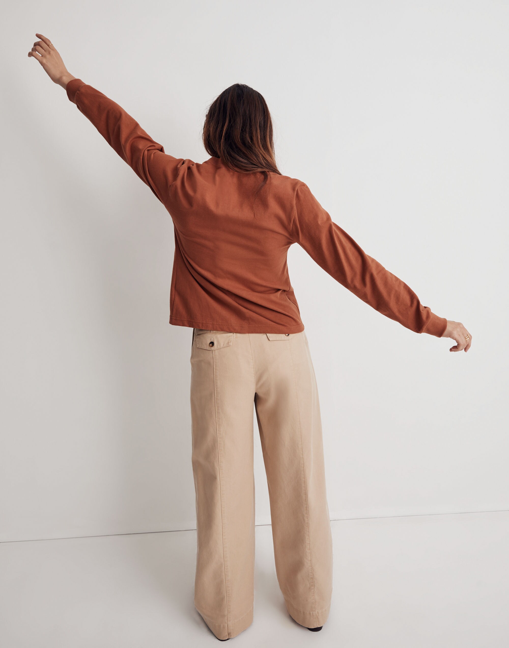 Donni Square-Neck Long-Sleeve Tee