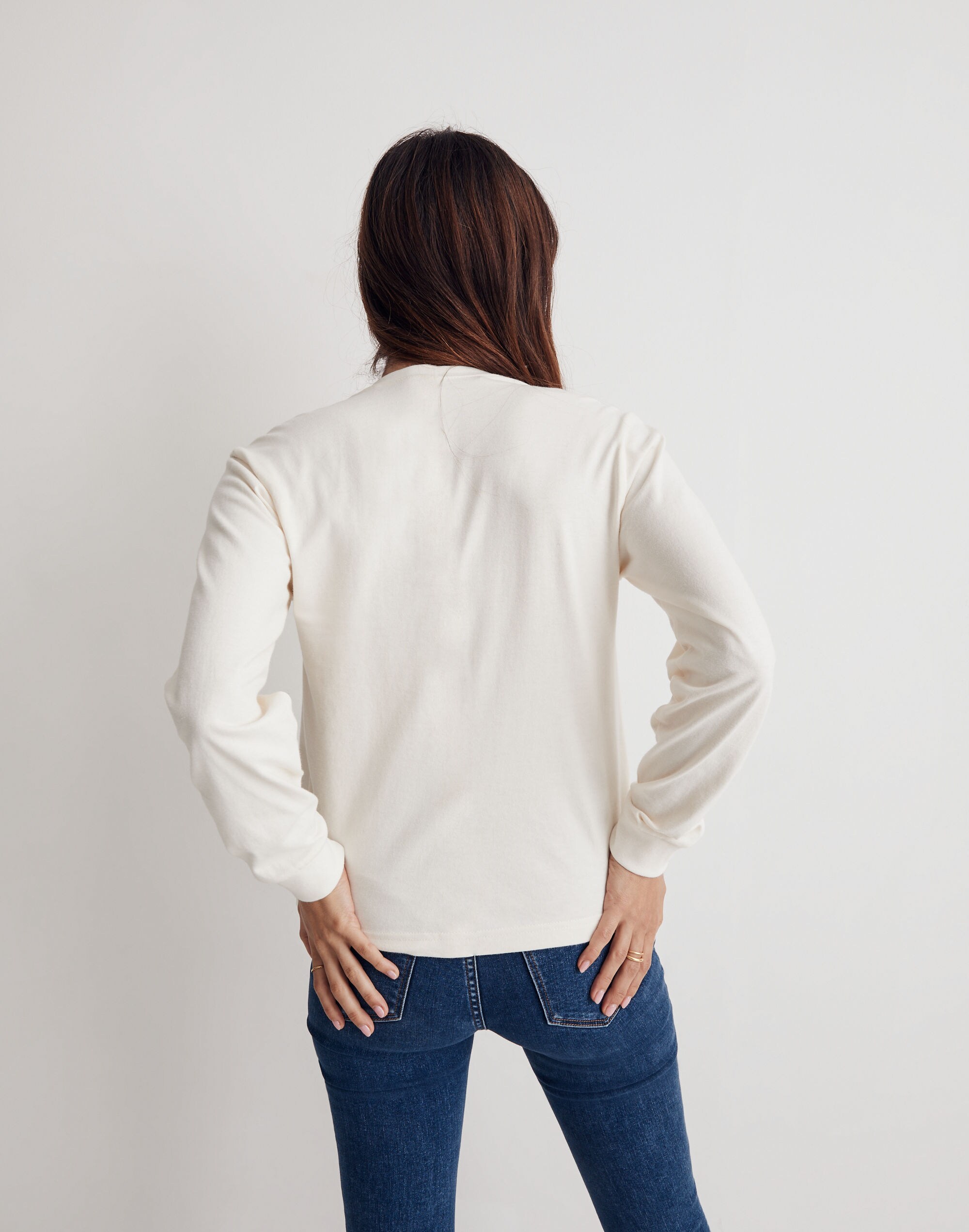 Donni Square-Neck Long-Sleeve Tee
