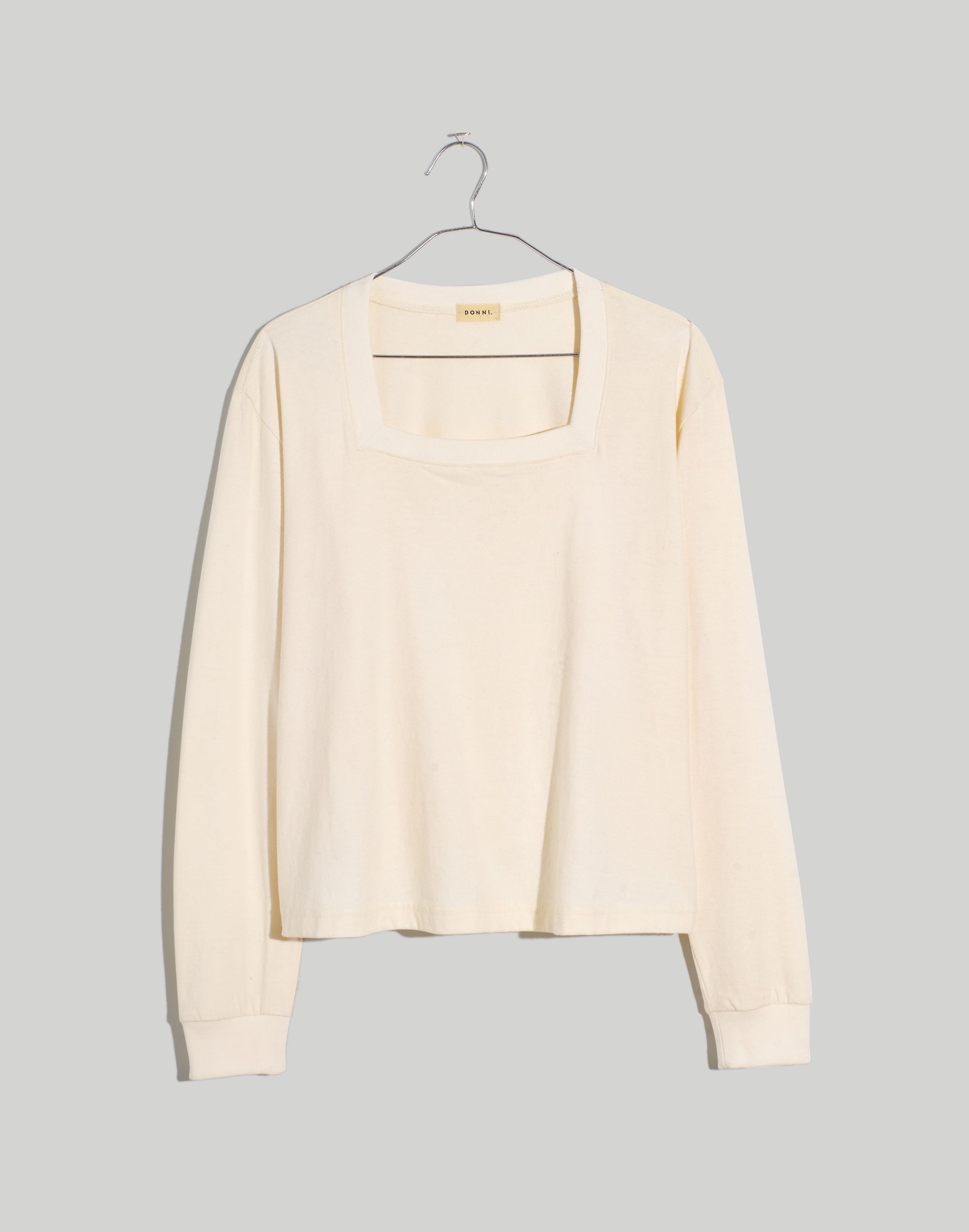 Donni Square-Neck Long-Sleeve Tee