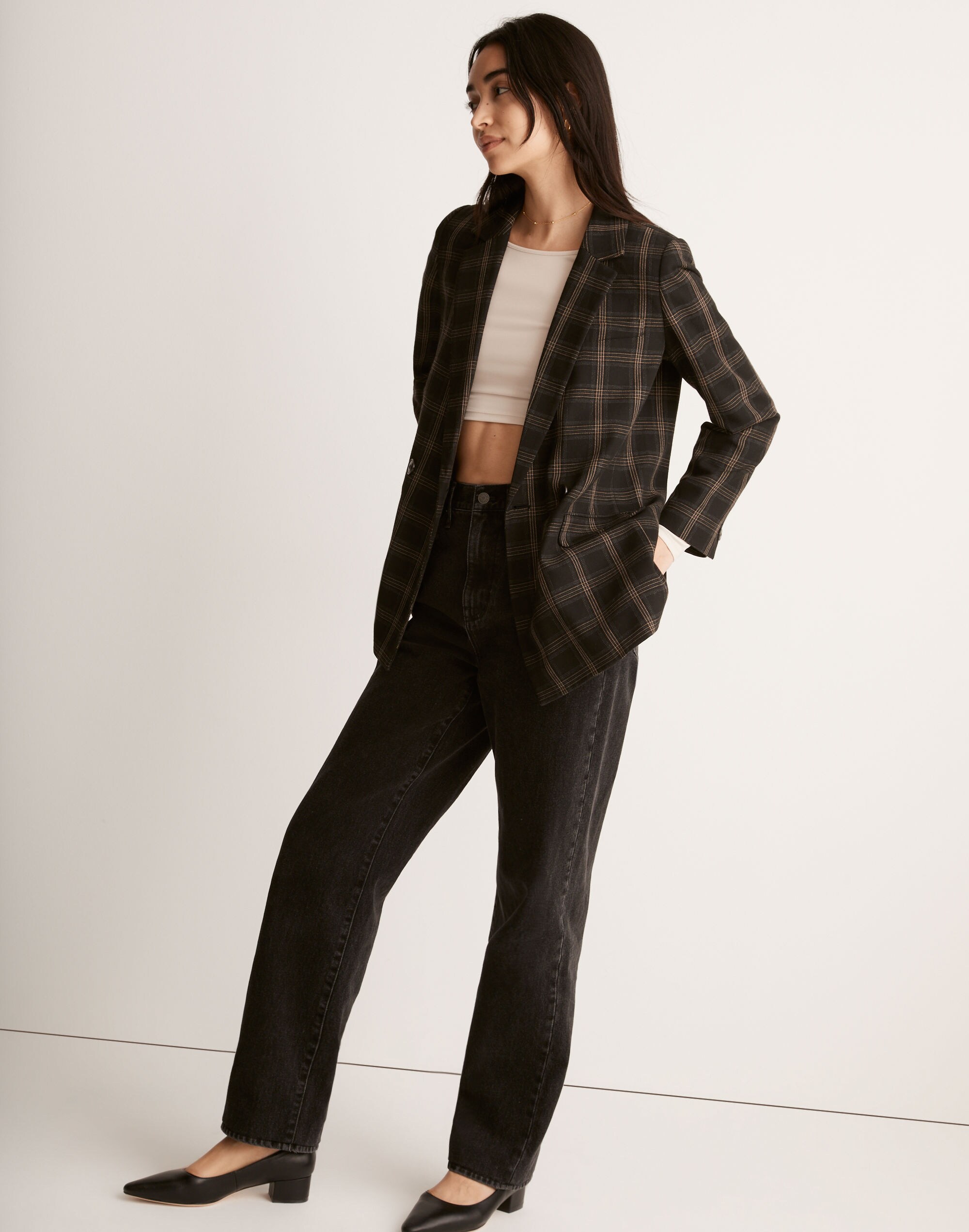 The Caldwell Double-Breasted Blazer in Seaton Plaid