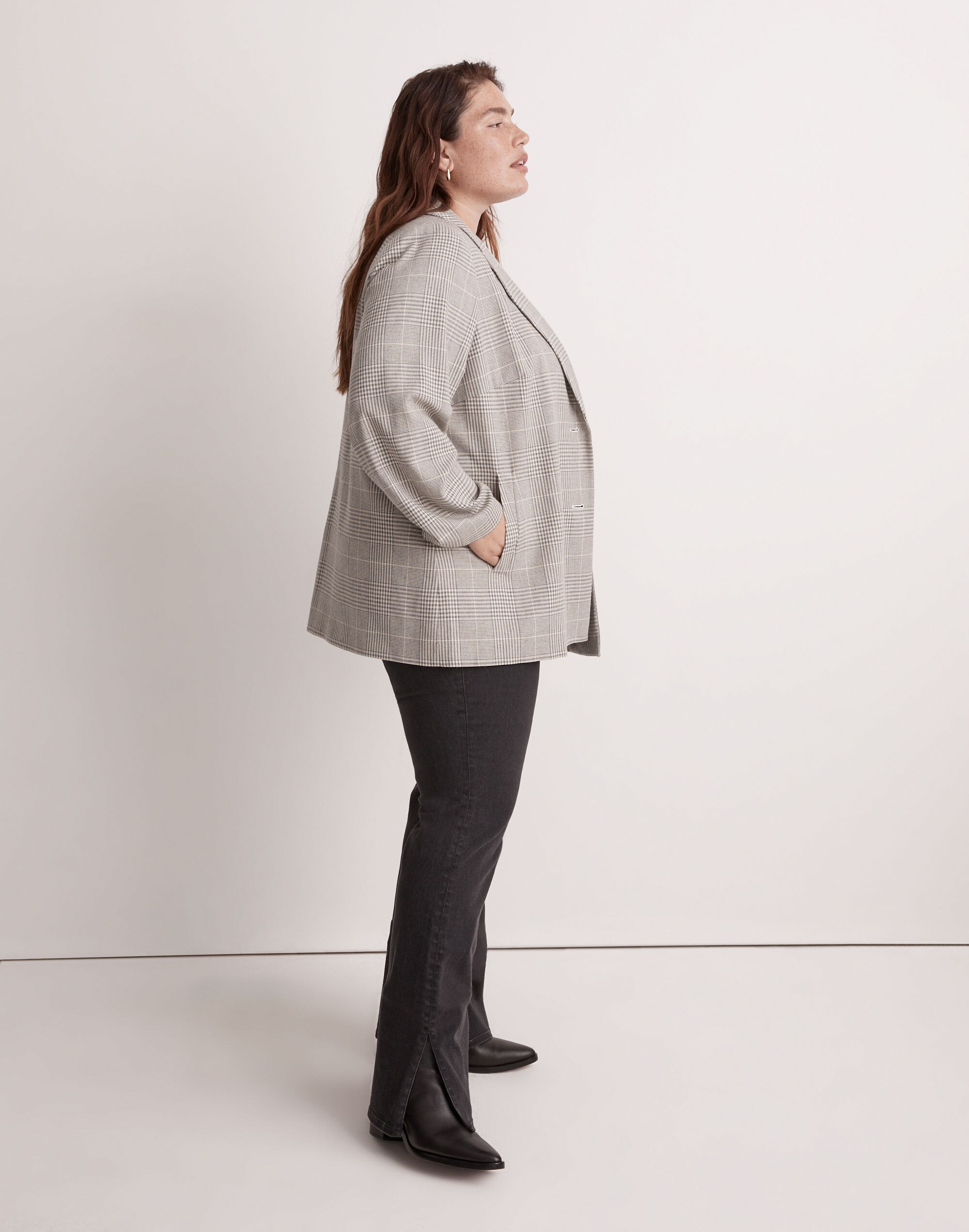 The Plus Dorset Blazer in Galloway Plaid