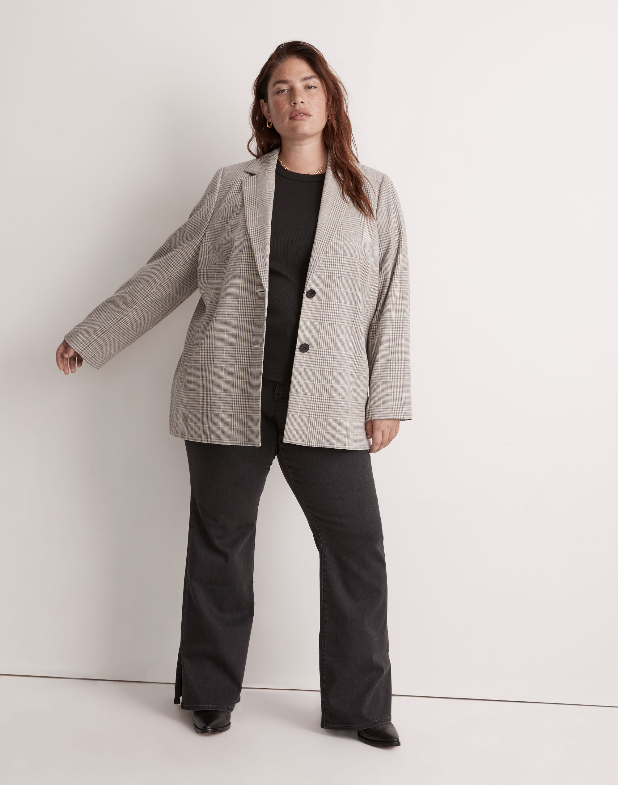 the plus dorset blazer in galloway plaid