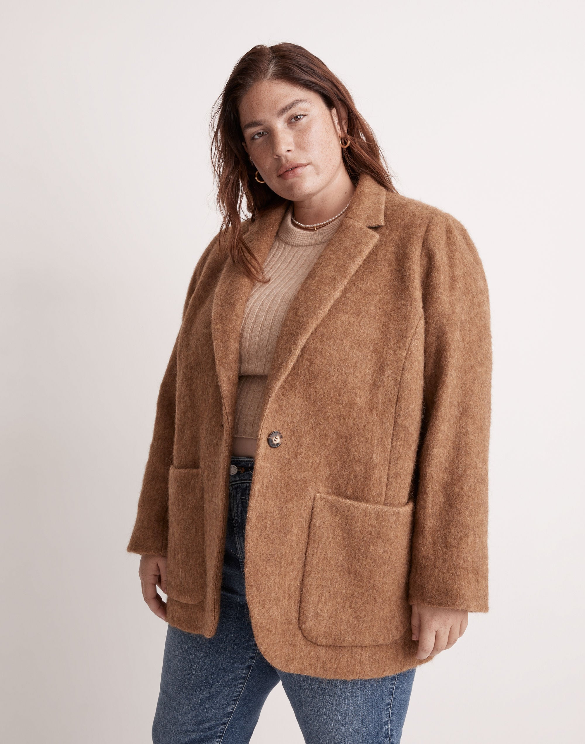 Plus Boucl&eacute; Larsen Blazer