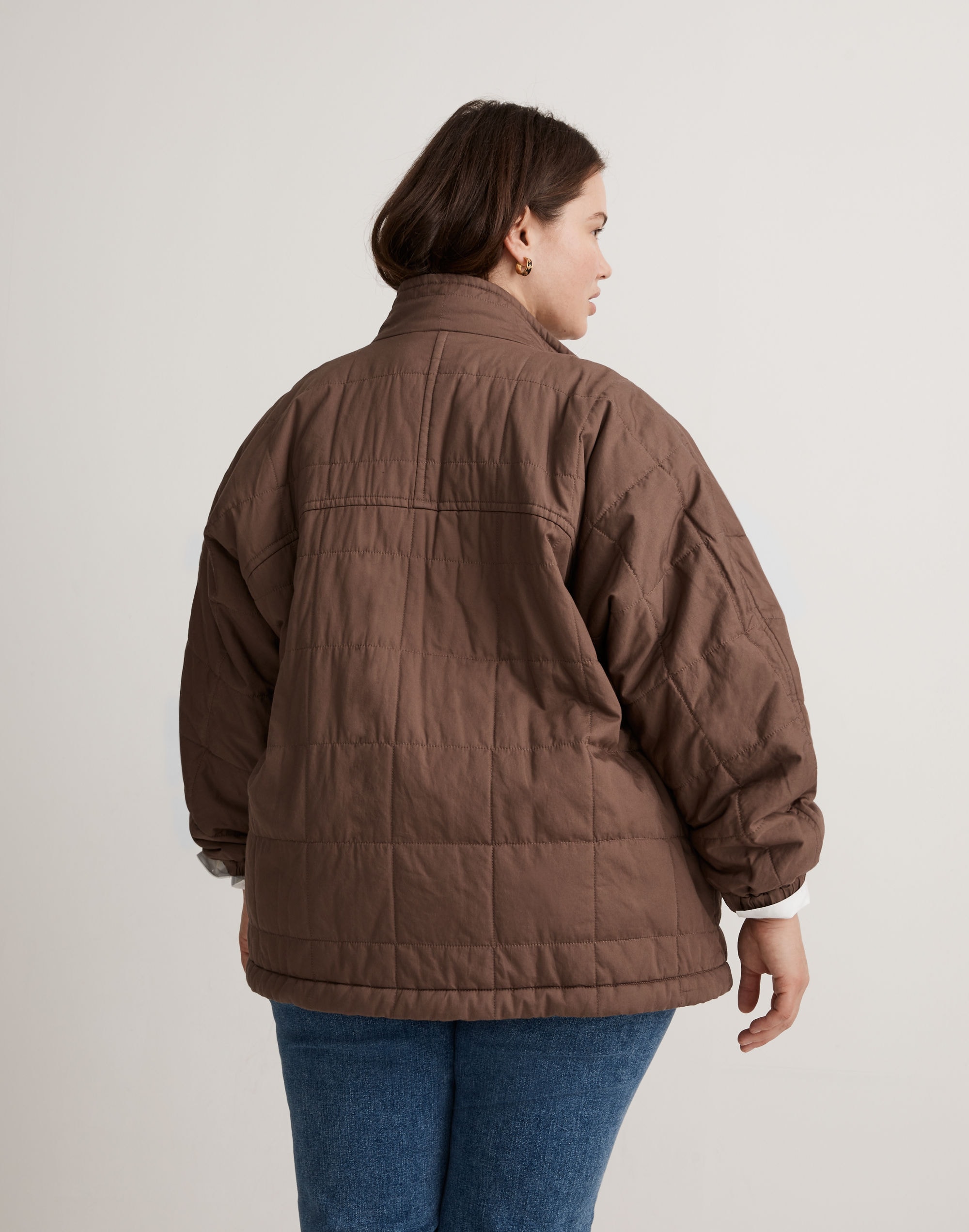 Plus Quilted Bomber Jacket
