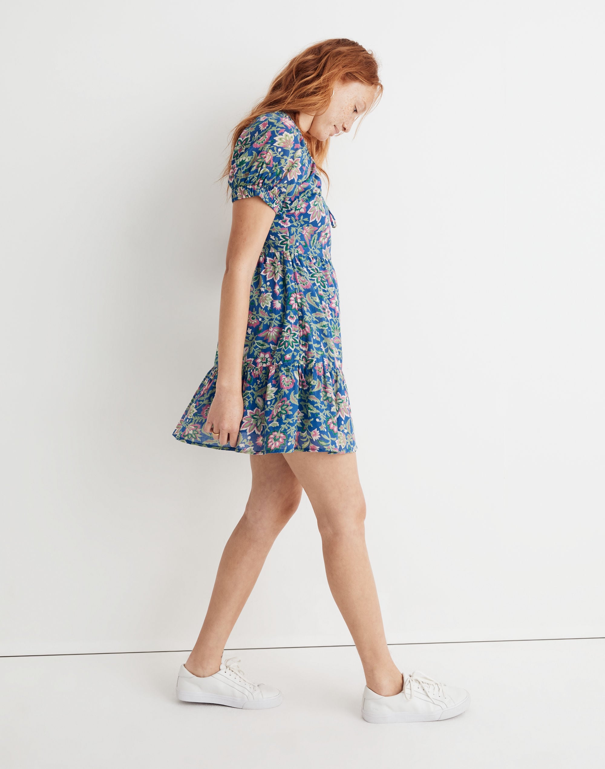 Banjanan Voile Artemis Dress in Surf Floral