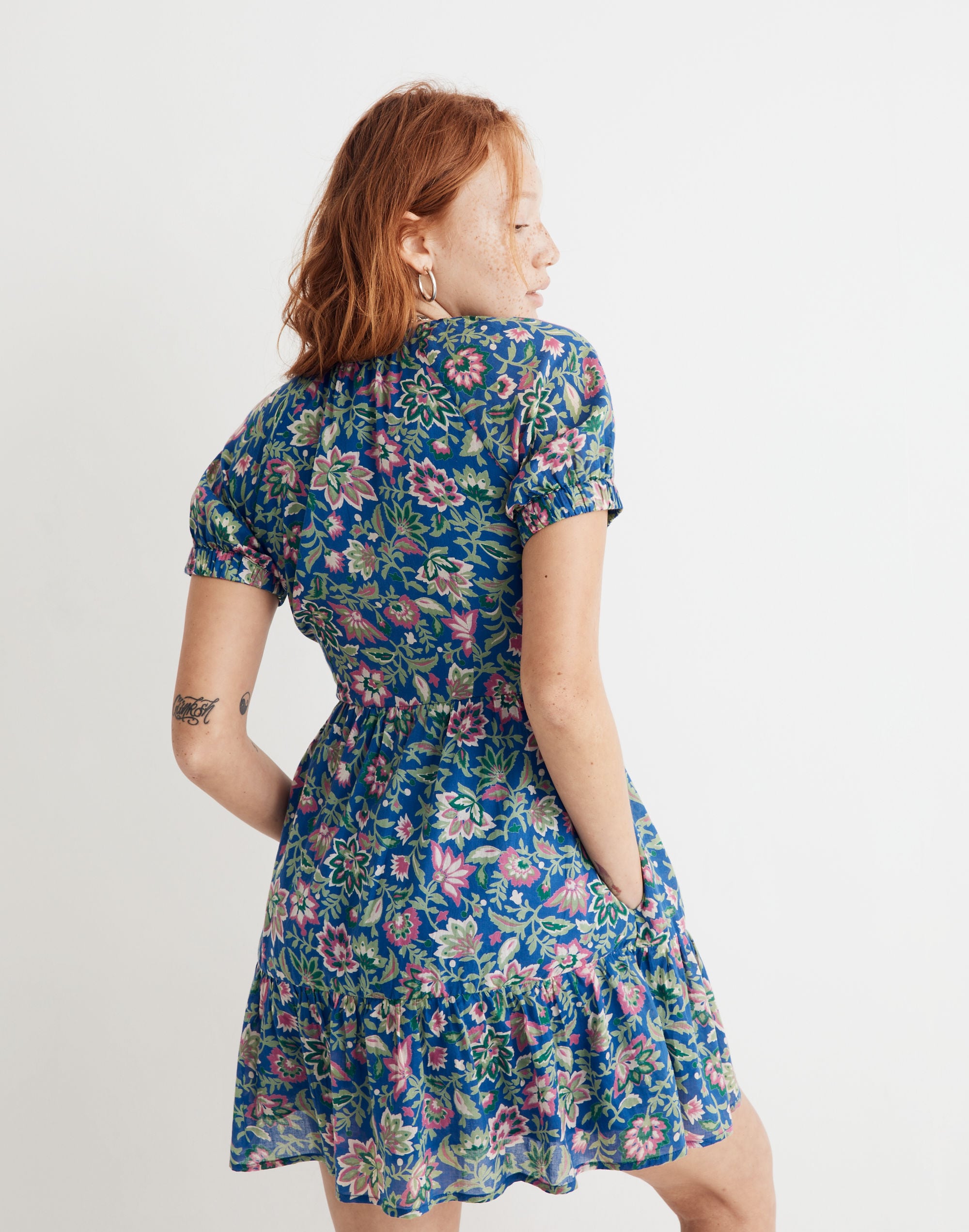 Banjanan Voile Artemis Dress in Surf Floral