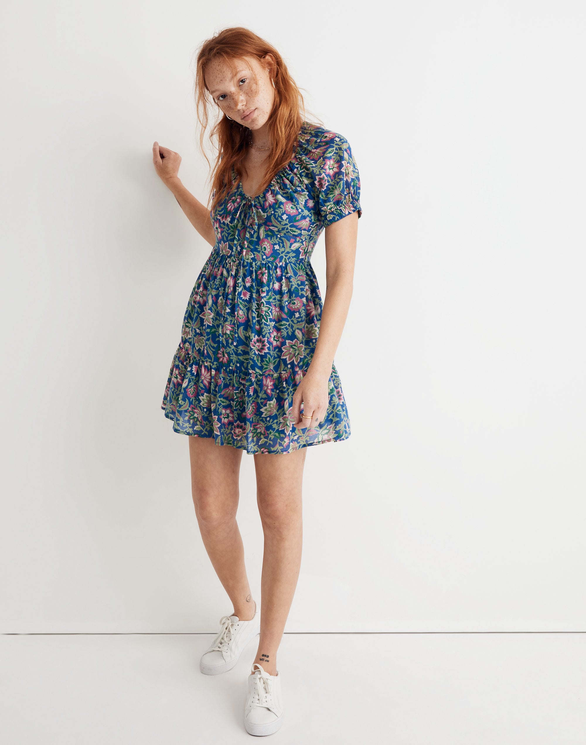 Banjanan Voile Artemis Dress in Surf Floral