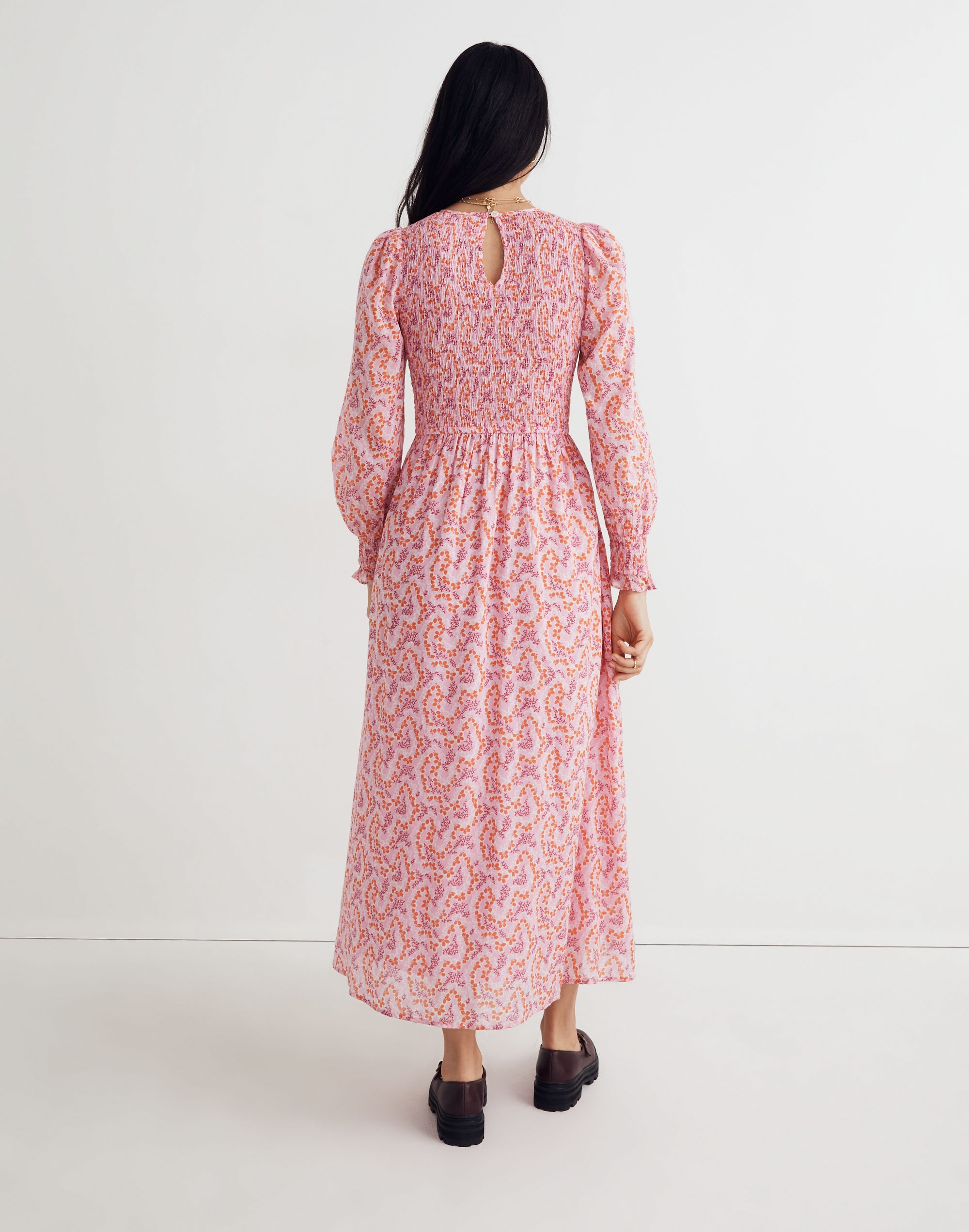 Banjanan Voile Flicker Dress in Peony Floral