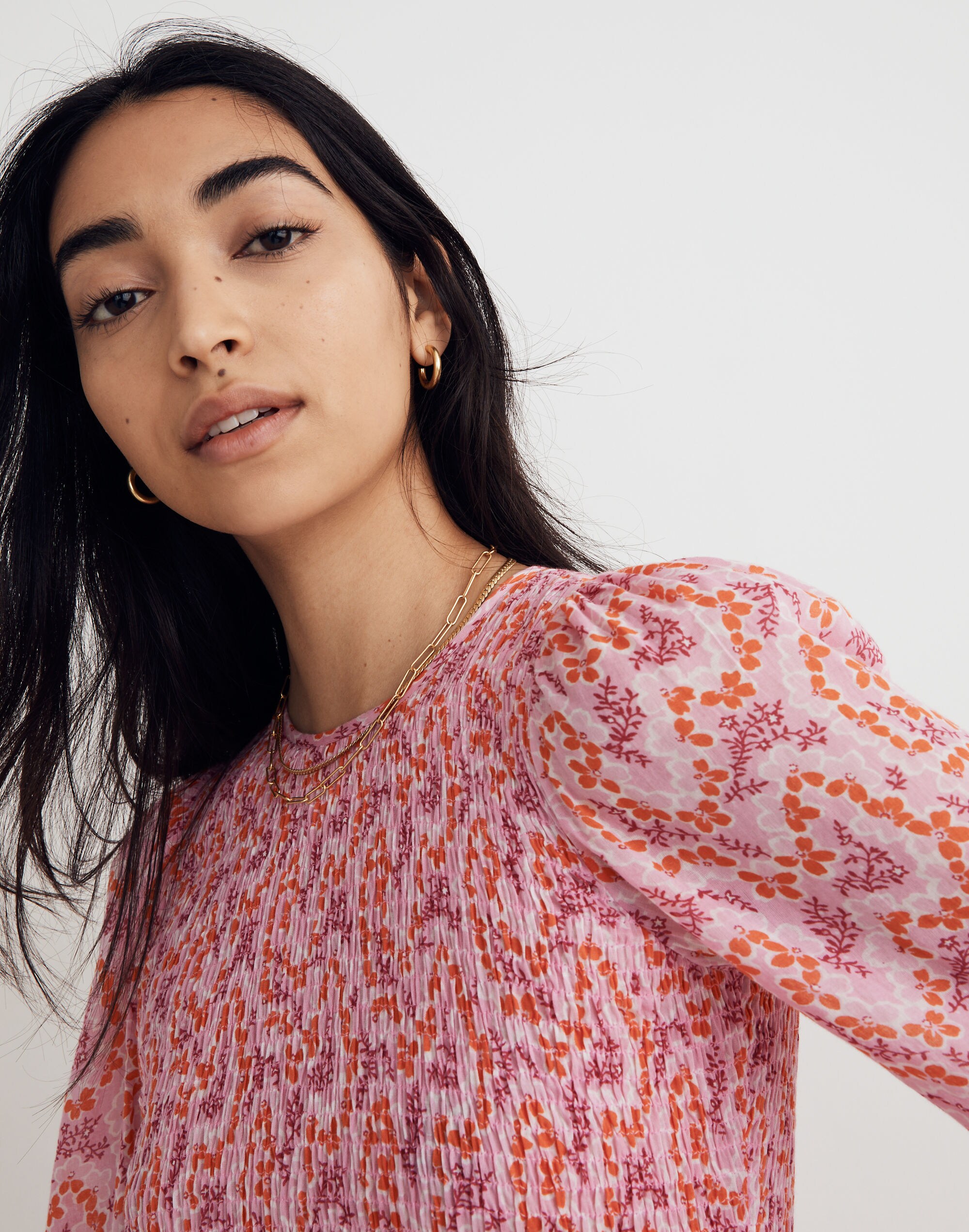 Banjanan Voile Flicker Dress in Peony Floral