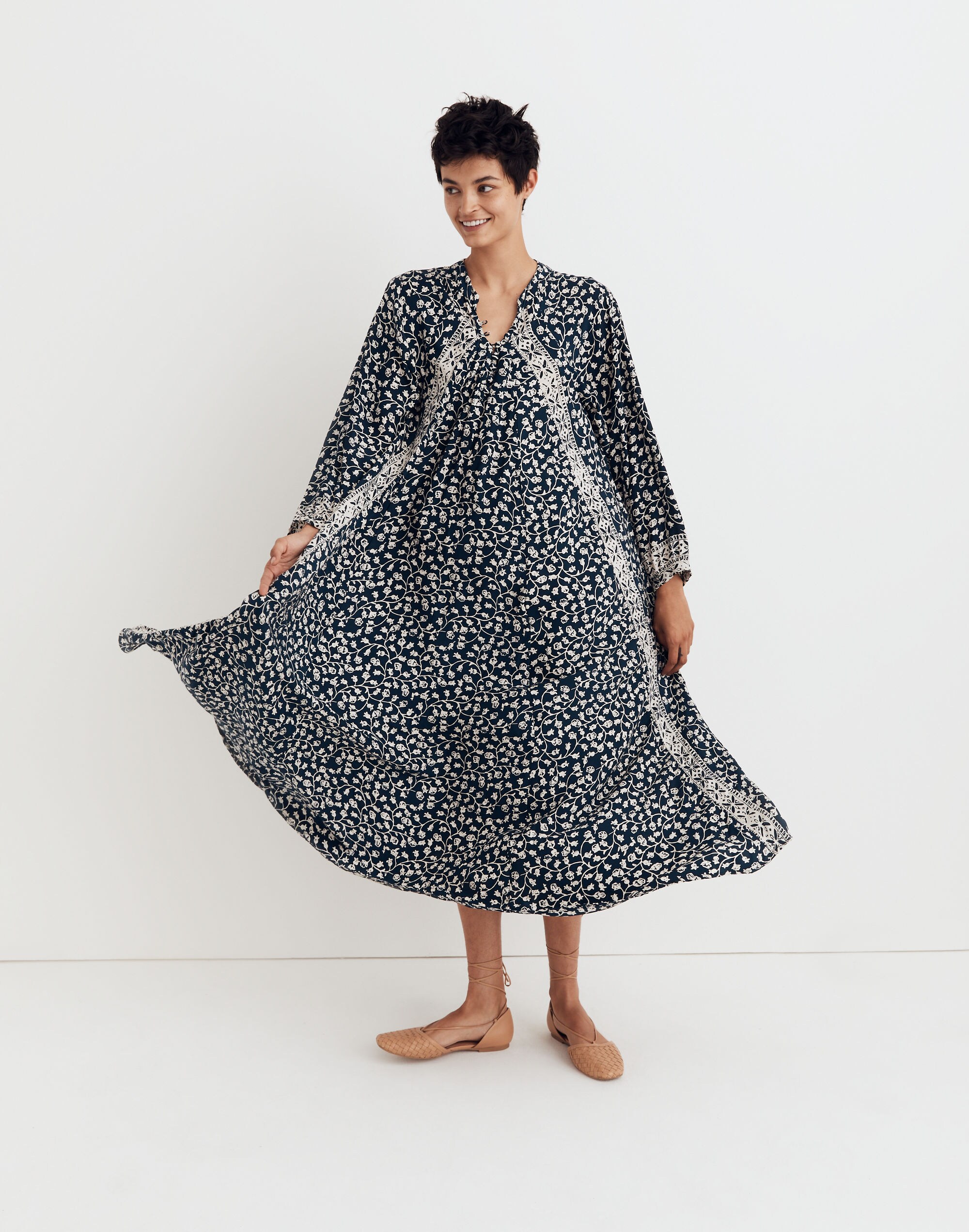 Natalie Martin Silk Fiore Maxi Dress