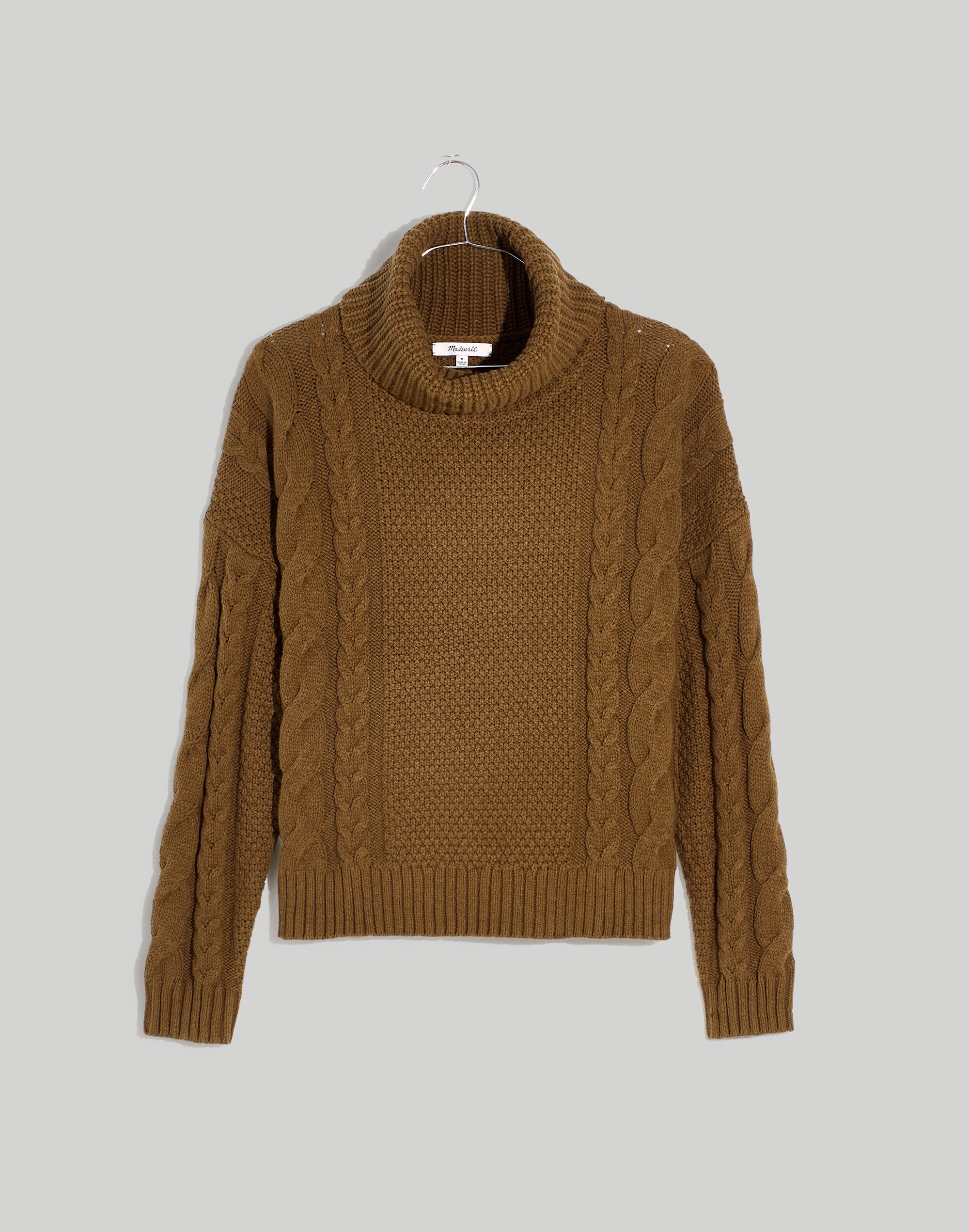 cable turtleneck sweater