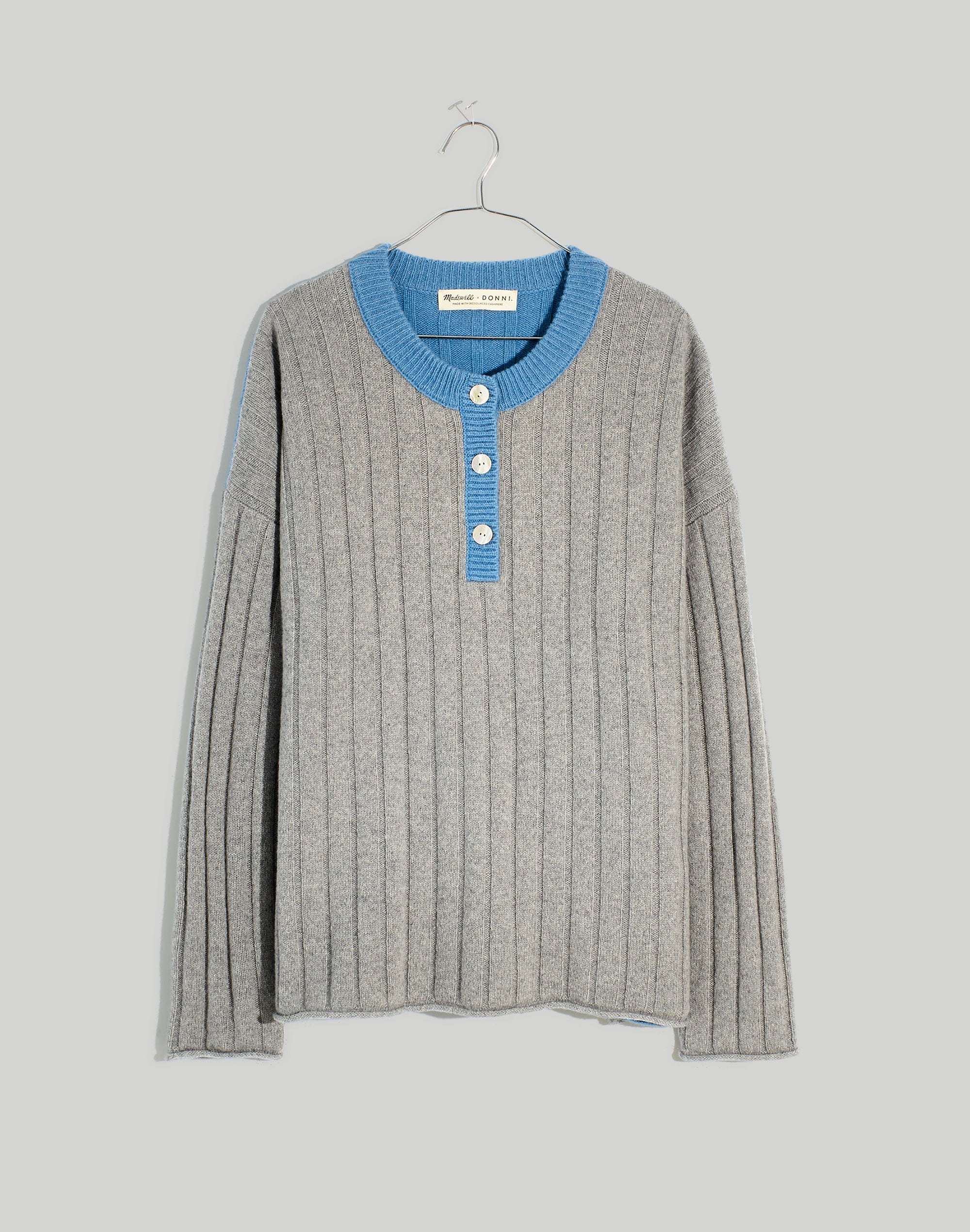 Madewell x Donni  (Re)sourced Cashmere-Merino Pullover Sweater in Colorblock