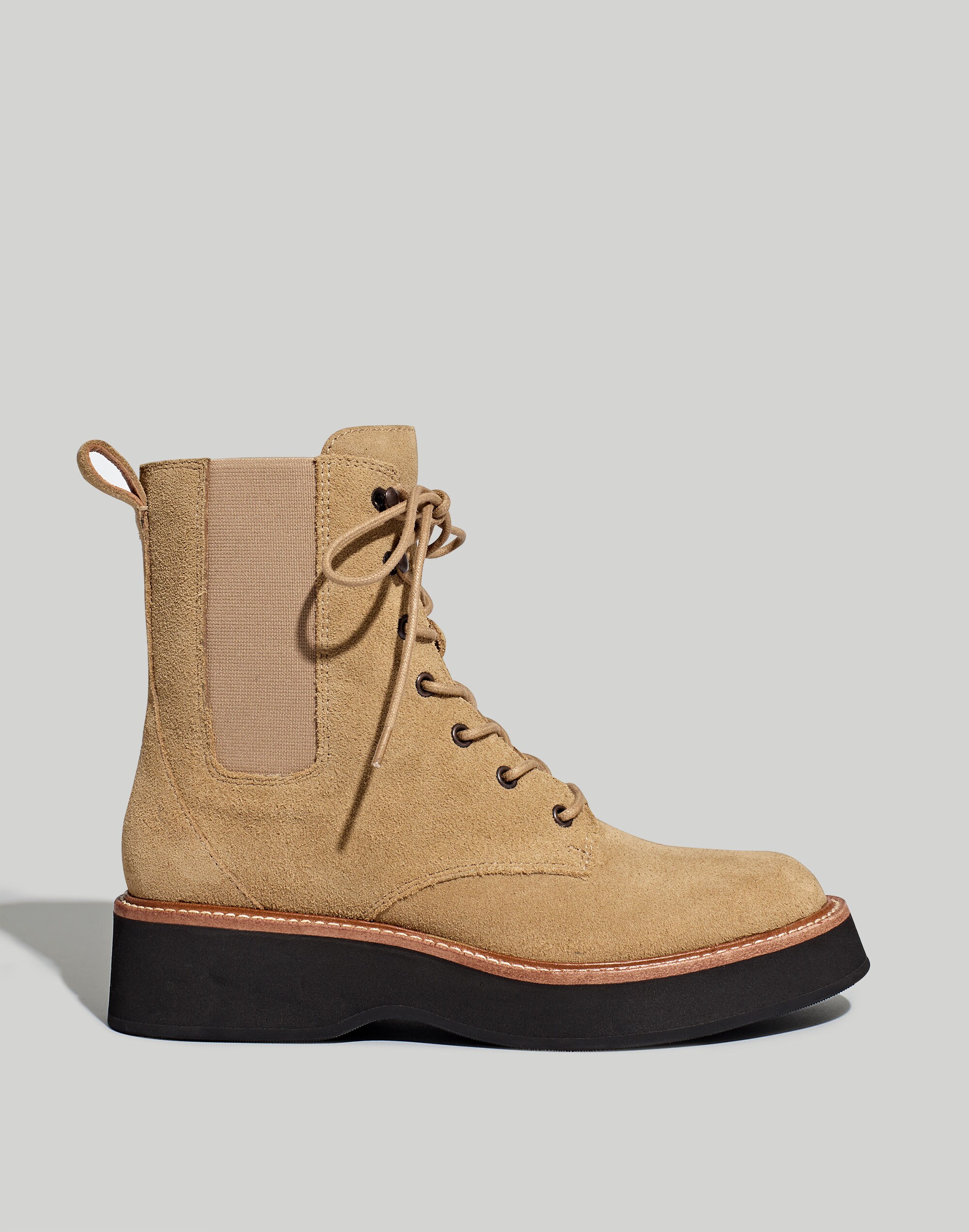 The Helen Platform Chelsea Boot in Suede