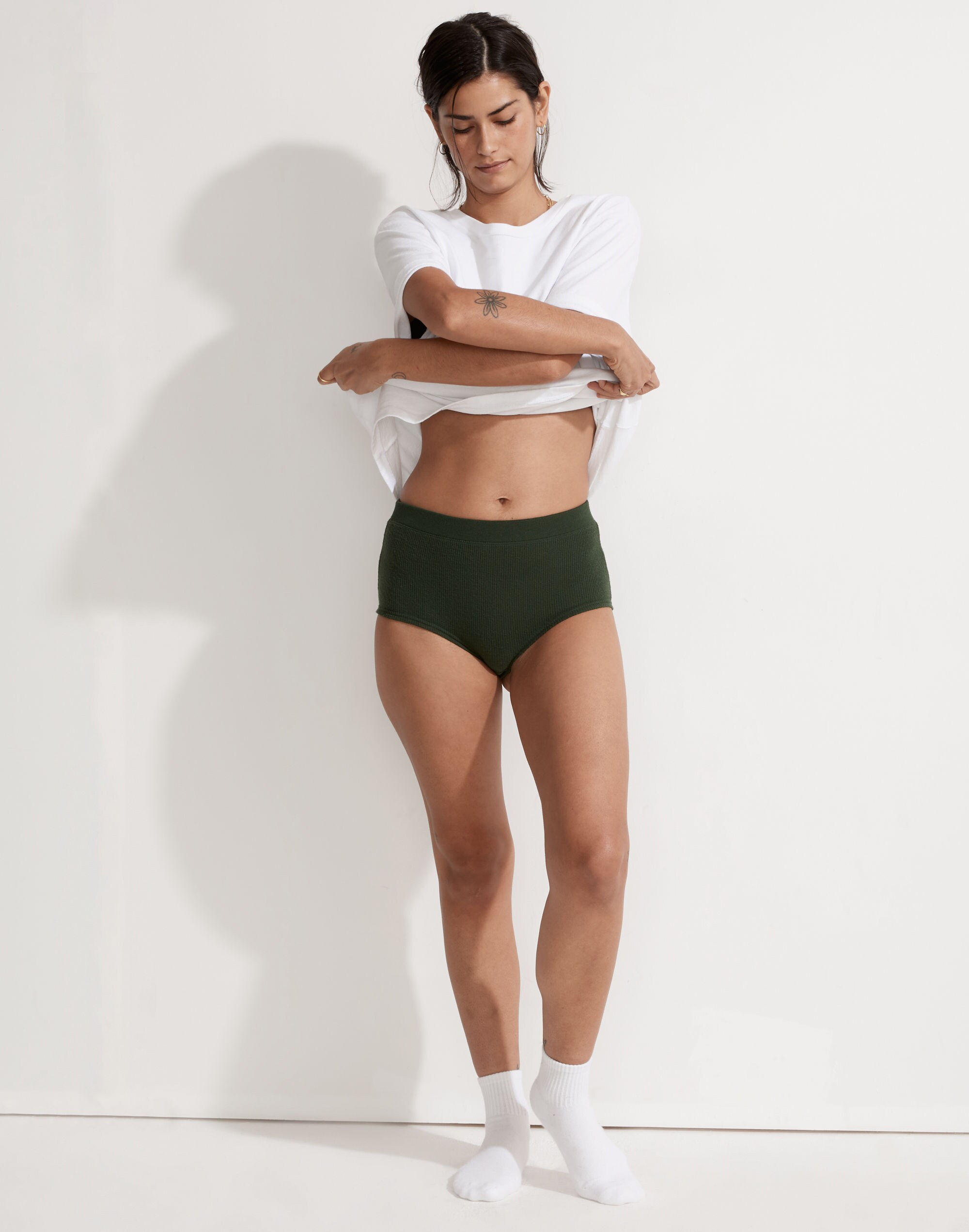 Brushed Waffle Knit Bralette Set