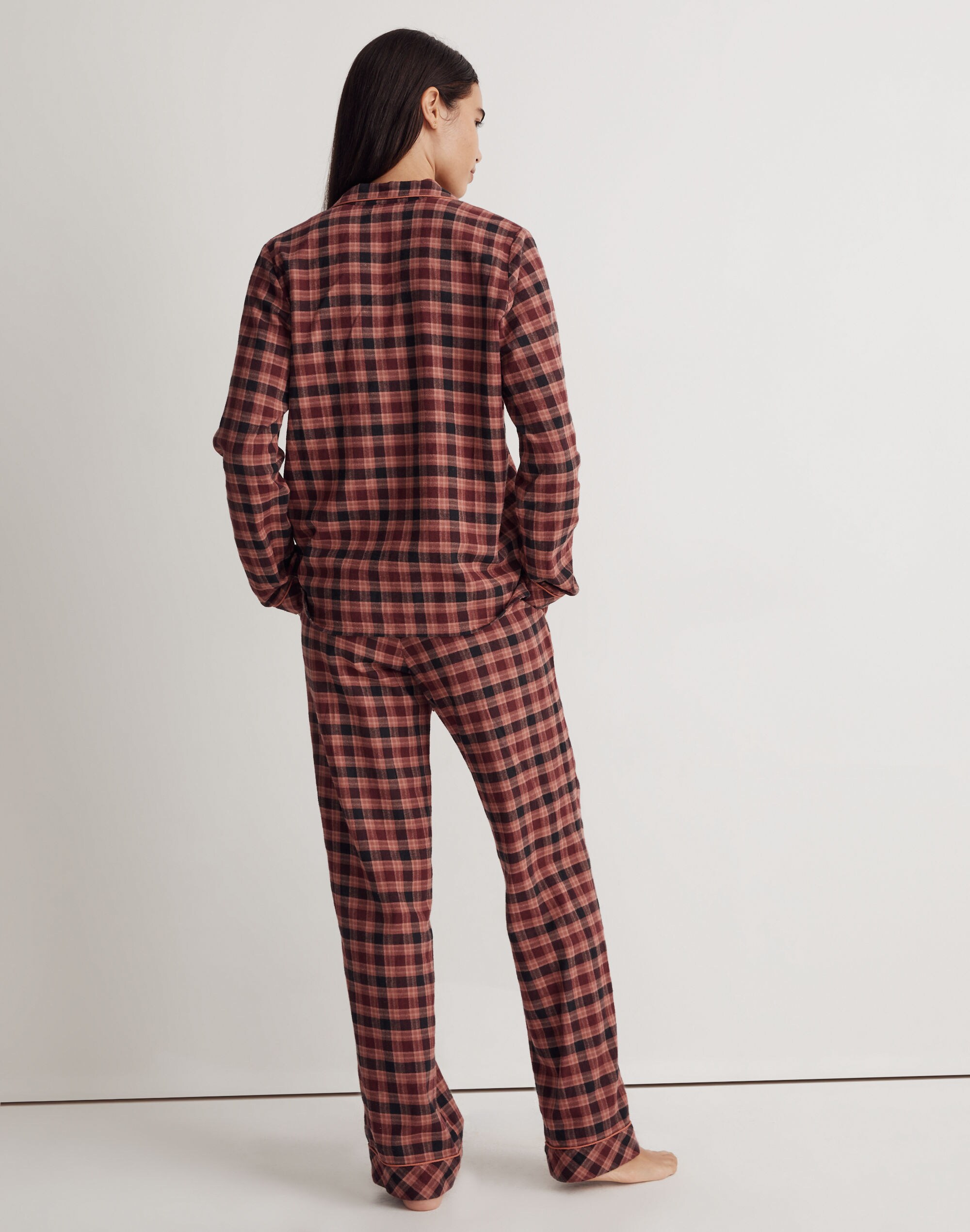 Flannel Bedtime Pajama Set in Plaid