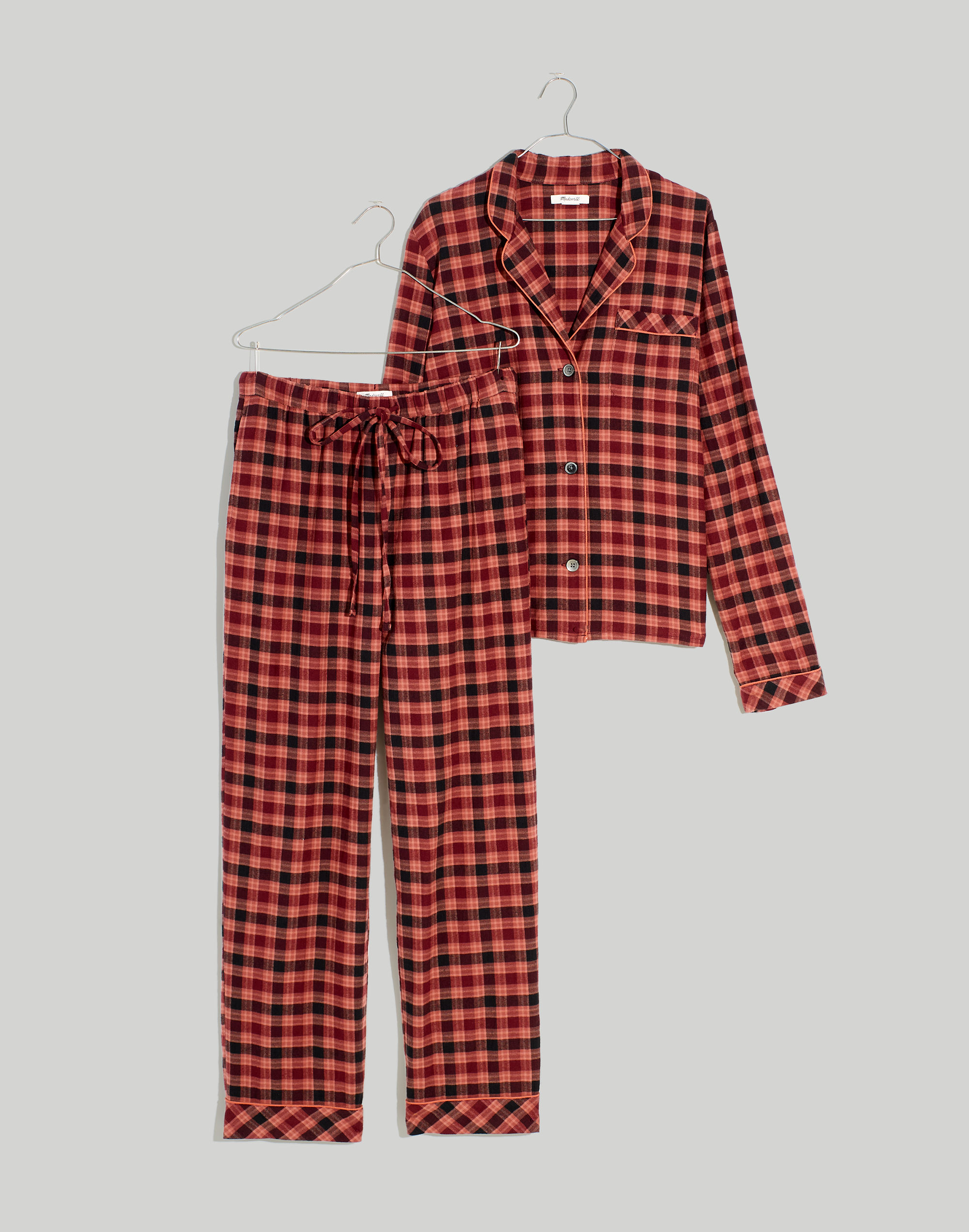 Flannel Bedtime Pajama Set in Plaid