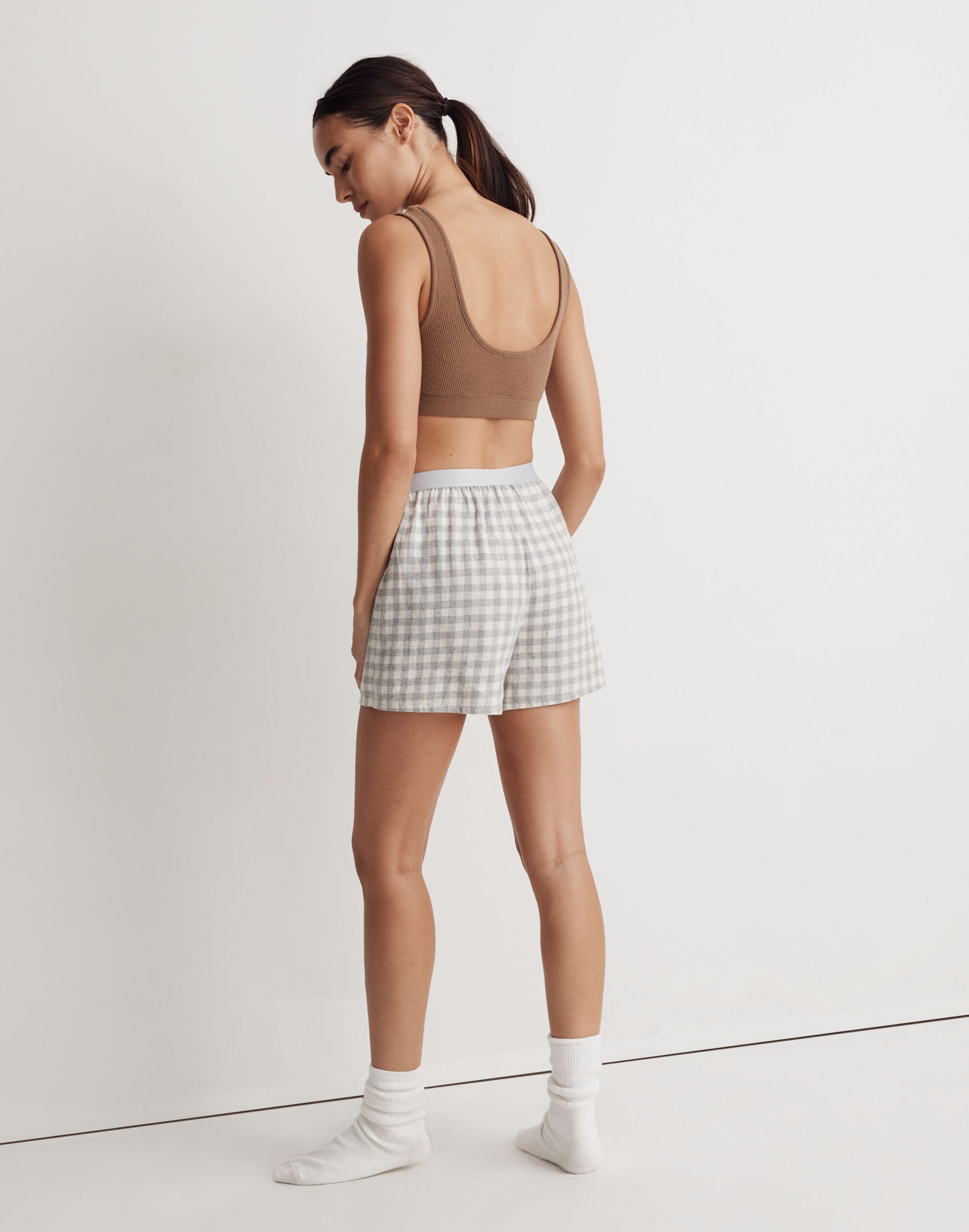 Flannel Pull-On Boxer Shorts